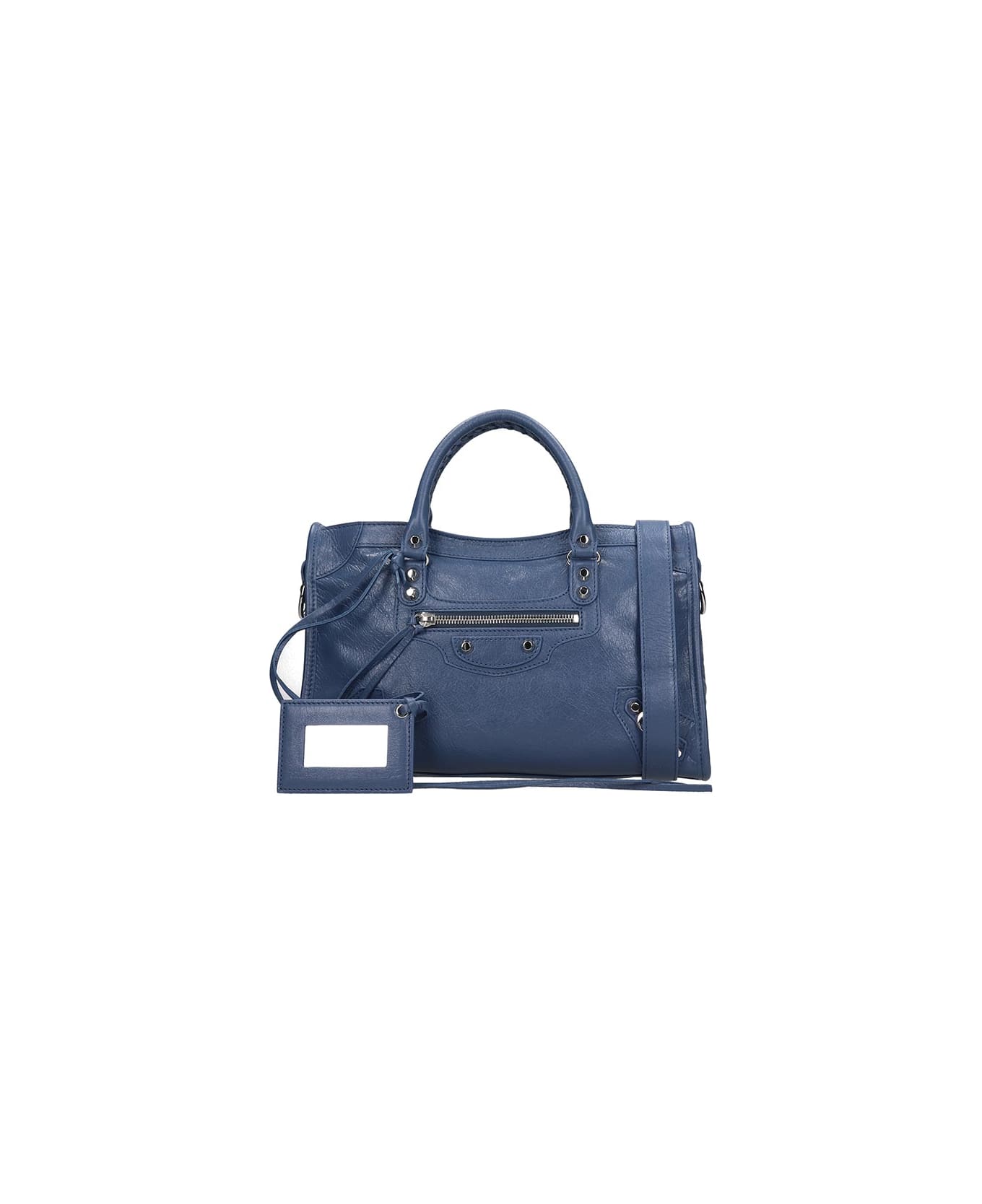 Balenciaga Class City S Aj Hand Bag In Blue Leather - blue