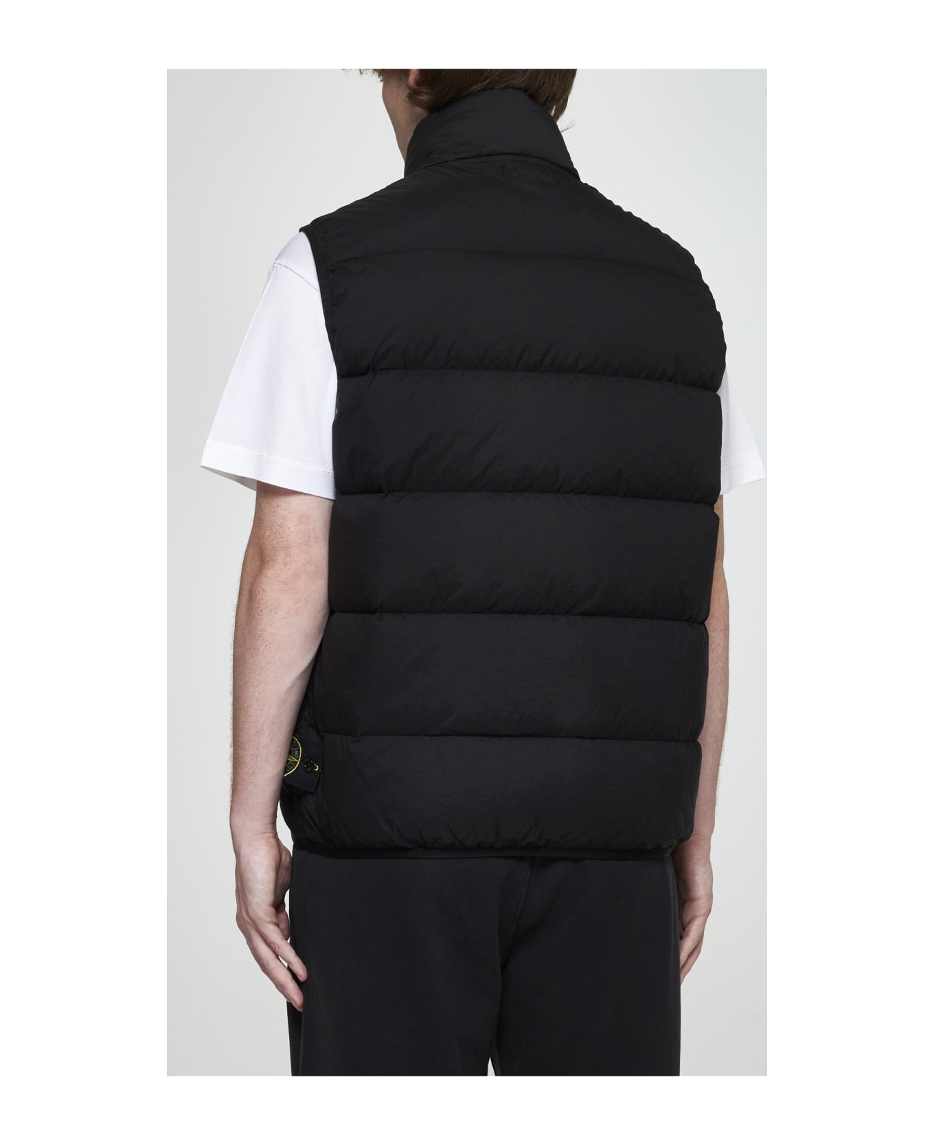 Stone Island Quilted Nylon Down Vest - Black