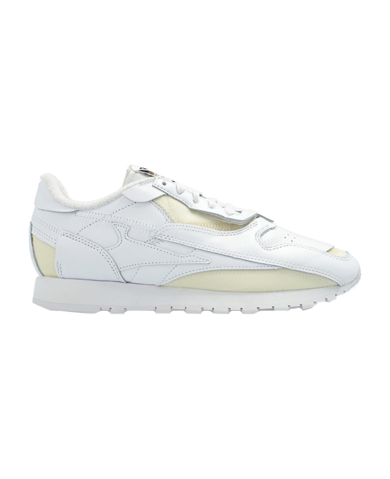 Maison Margiela Leather And Fabric Sneakers - White