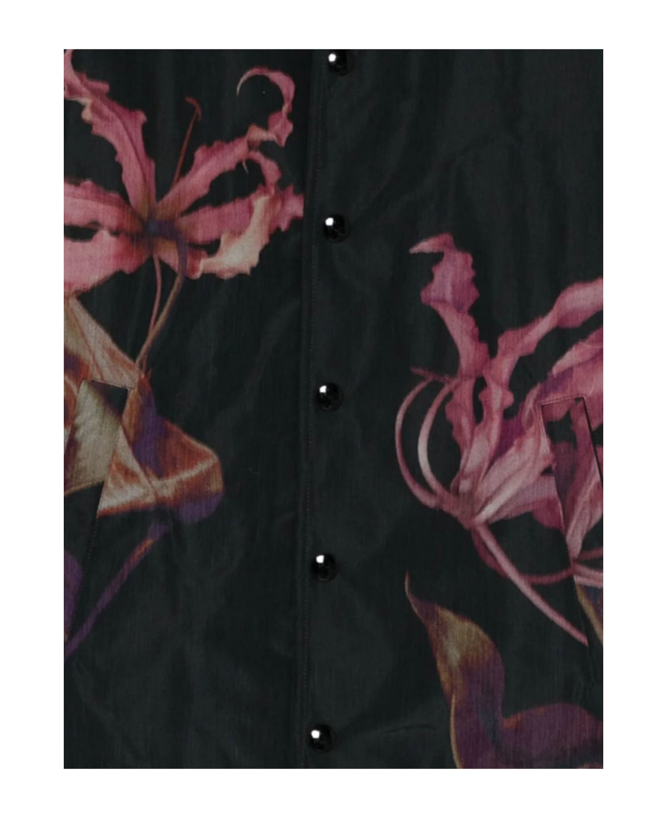 Dries Van Noten Printed Blouson Vorries - Black