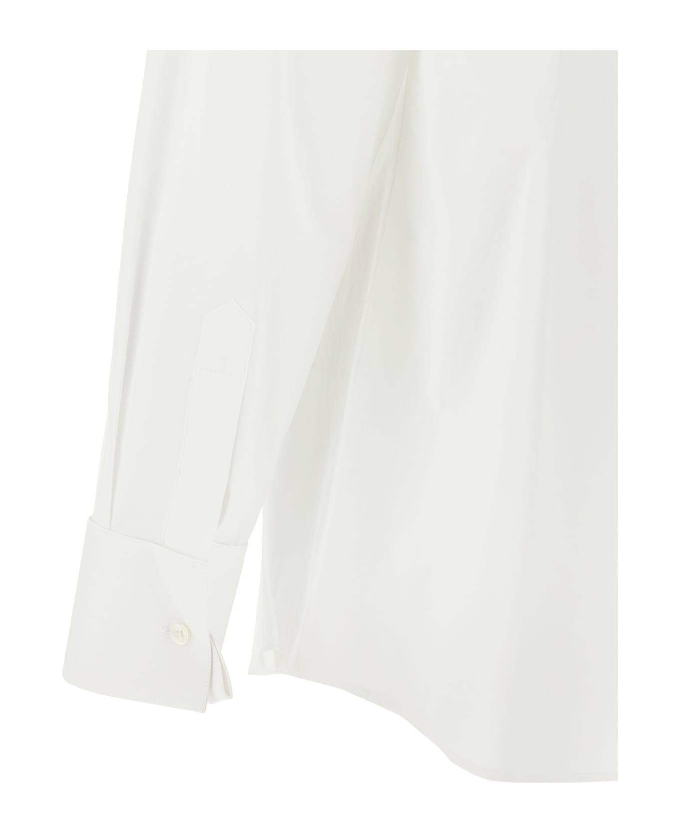 Dolce & Gabbana Piquet Plastron Shirt - White