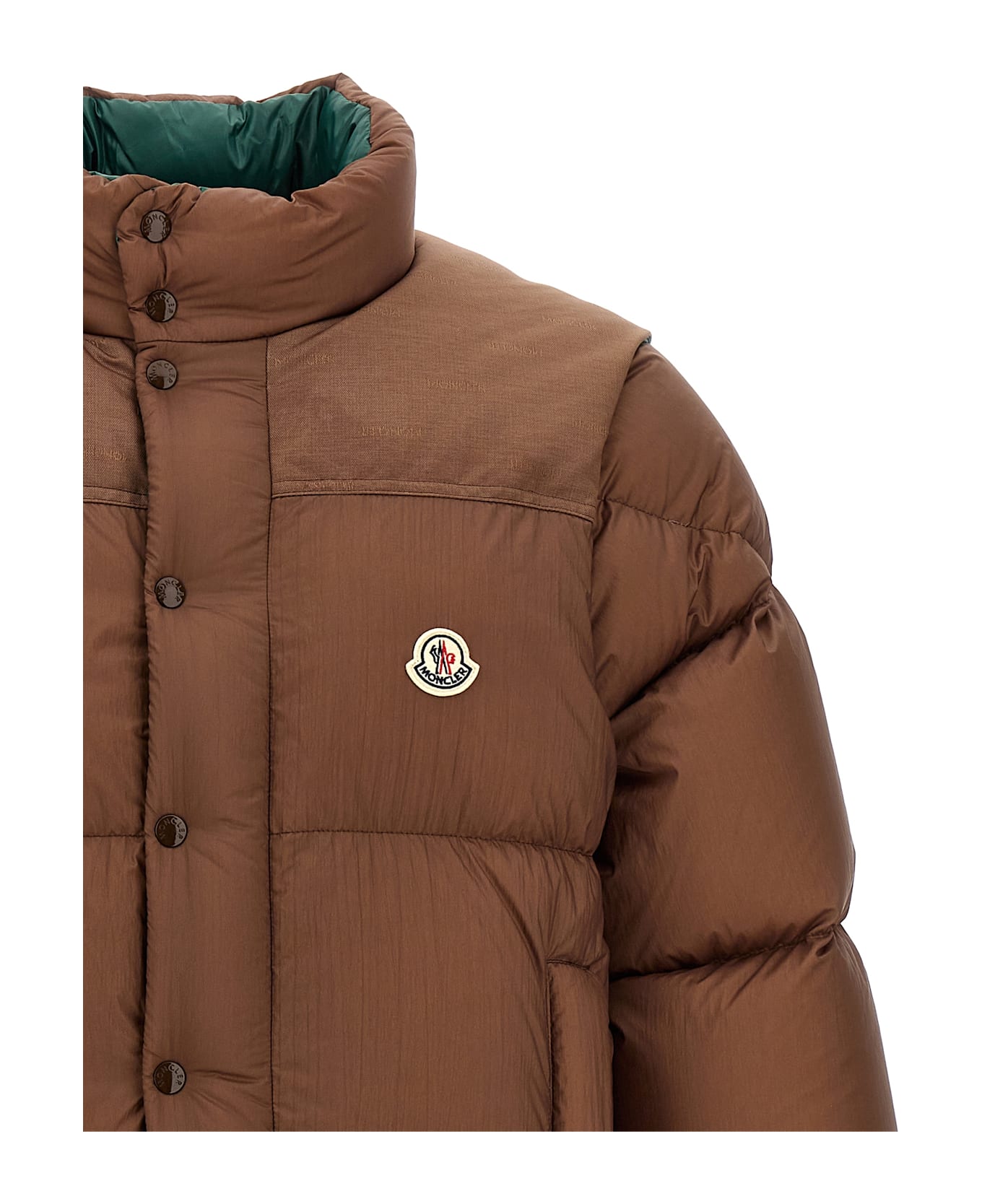 Moncler 'moncler Verone 1' Reversible Down Jacket - Brown