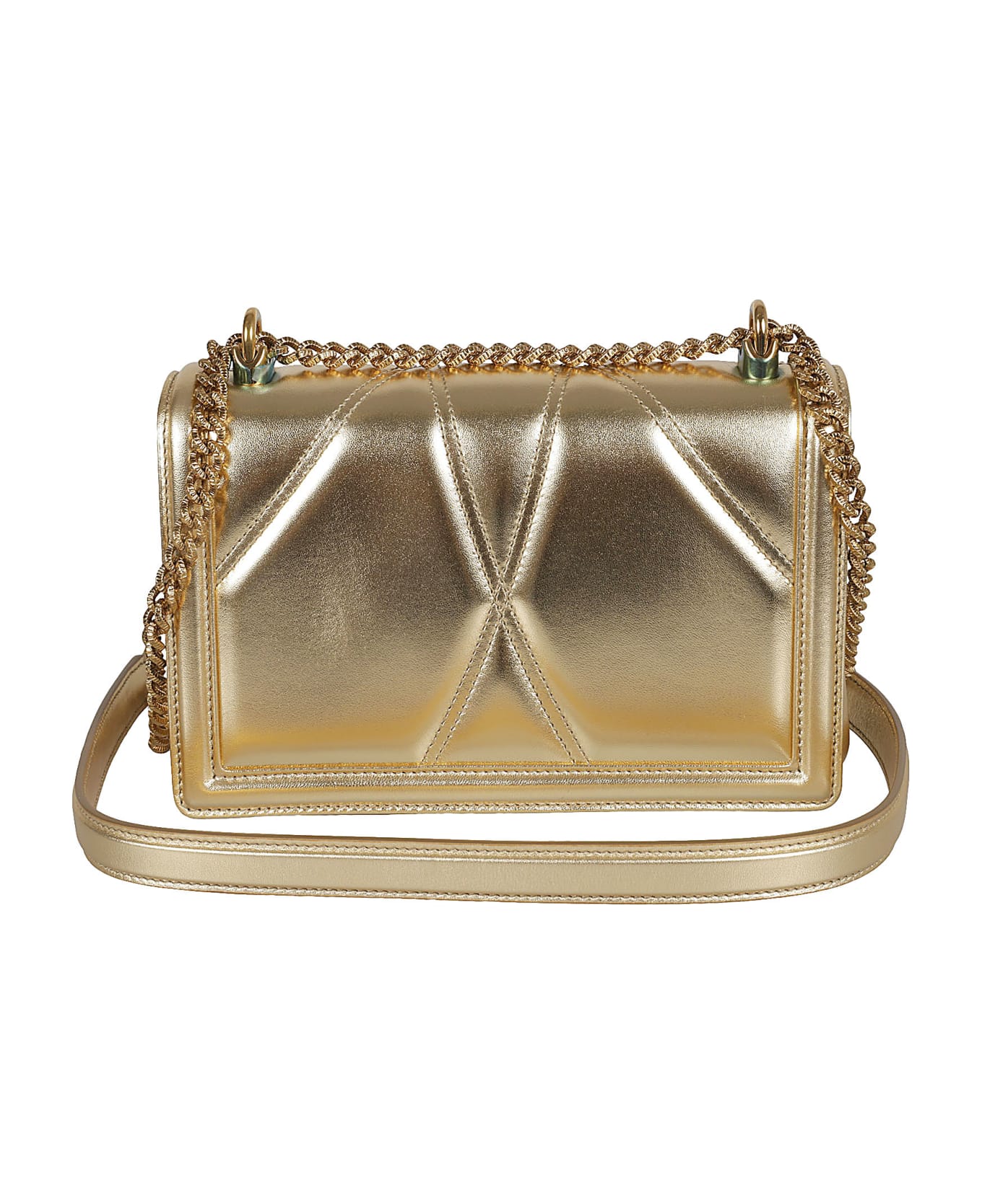 Dolce & Gabbana Devotion Quilted Shoulder Bag - Gold