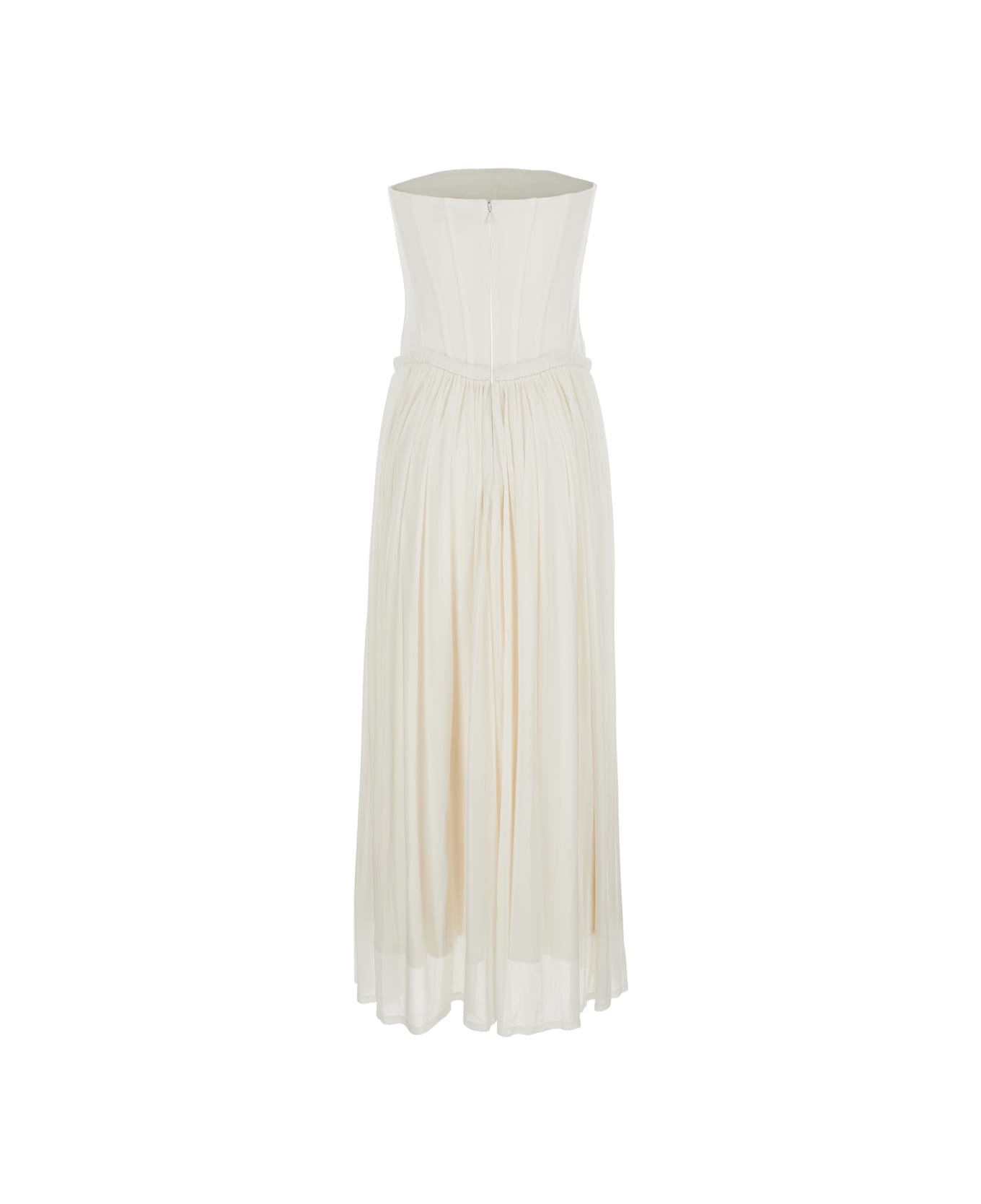 Simkhai 
adalys
 White Off-shoulder Bustier Dress In Tech Fabric Woman - White
