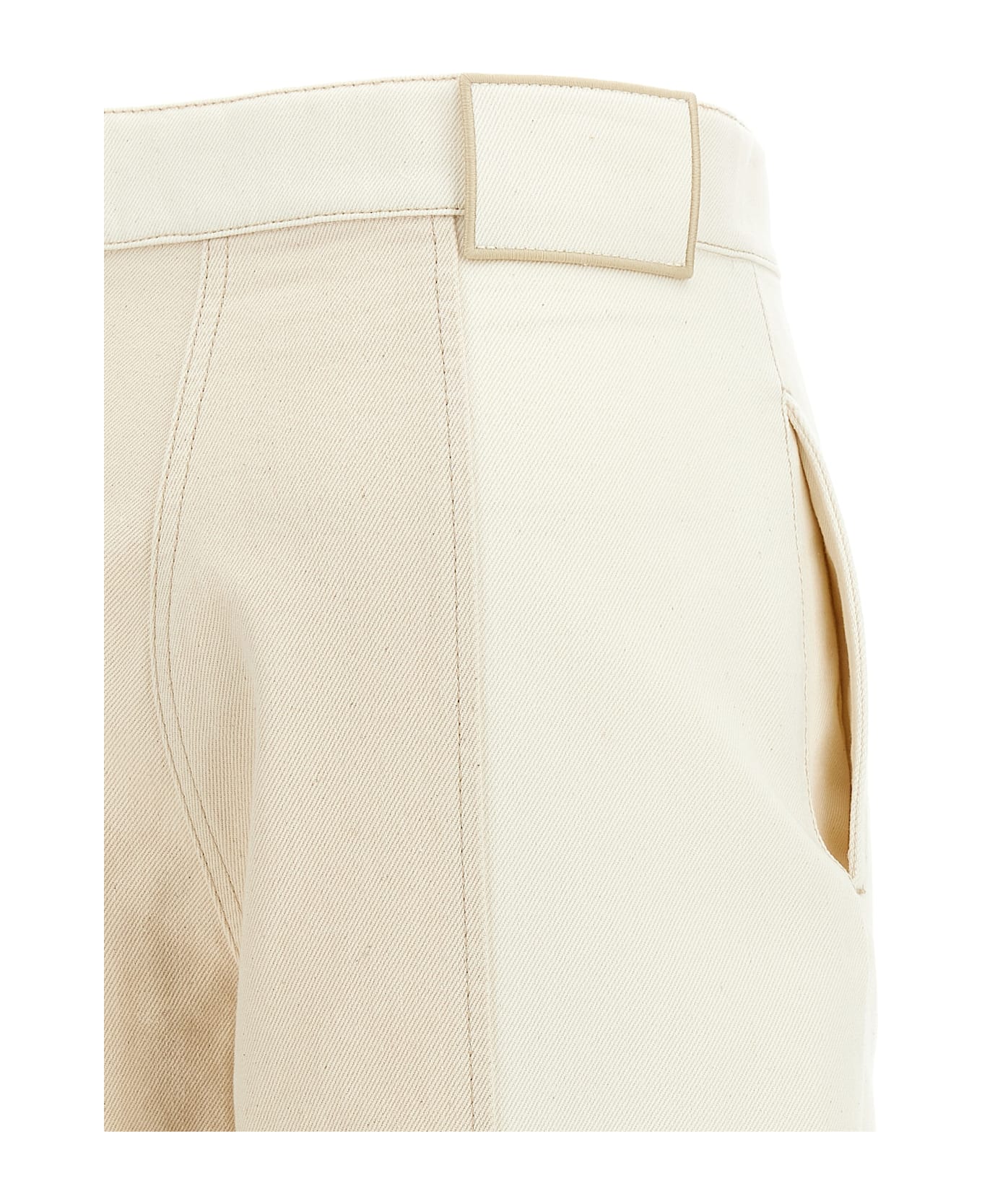 Fendi Two-tone Denim Jeans - White