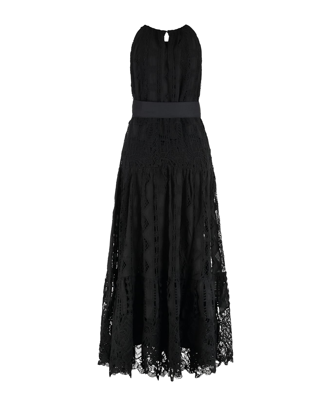 Pinko La Cura Broderie Anglaise Dress - black