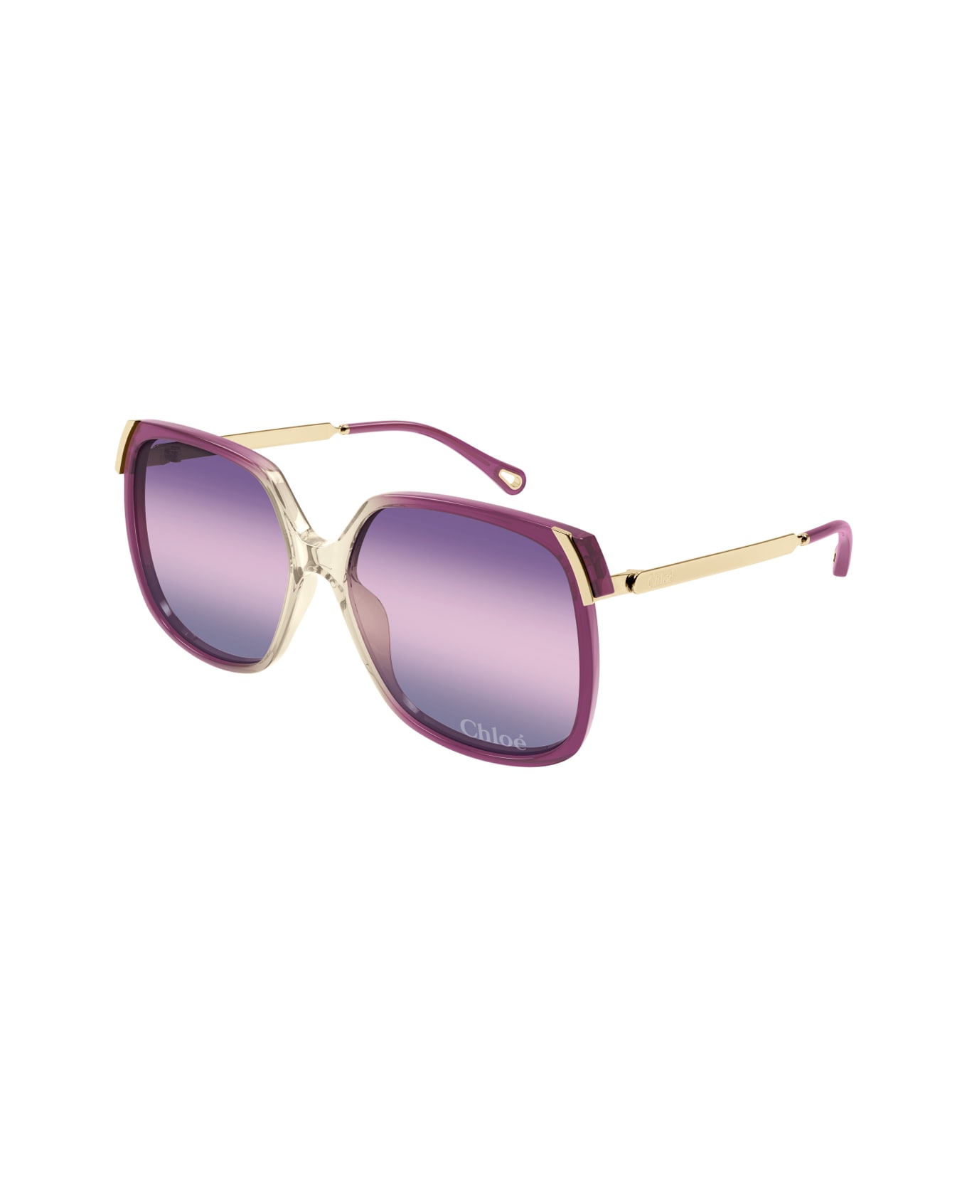 Chloé Ch0286s Aly Linea Chloé 006 Burgundy Gold Violet Sunglasses - Viola