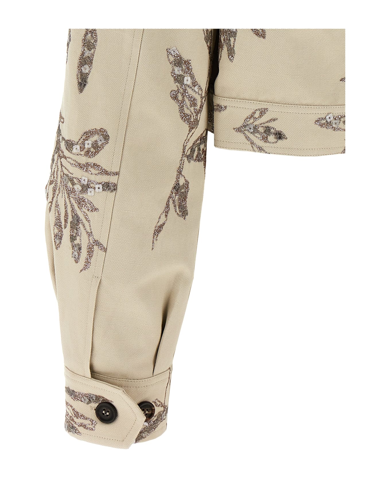 Brunello Cucinelli Embroidered Jacket - Beige