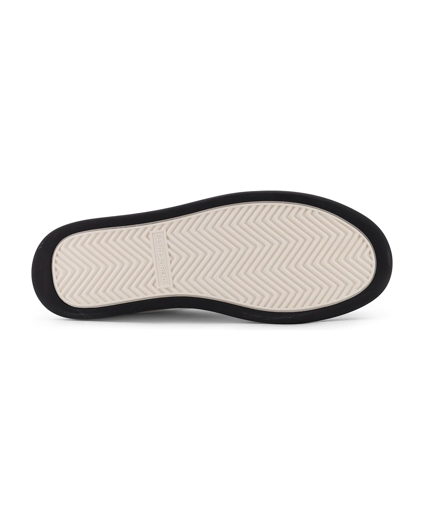 Saint Laurent Sl/61 Sn Leather Sneakers - Blanc Optique/Nero