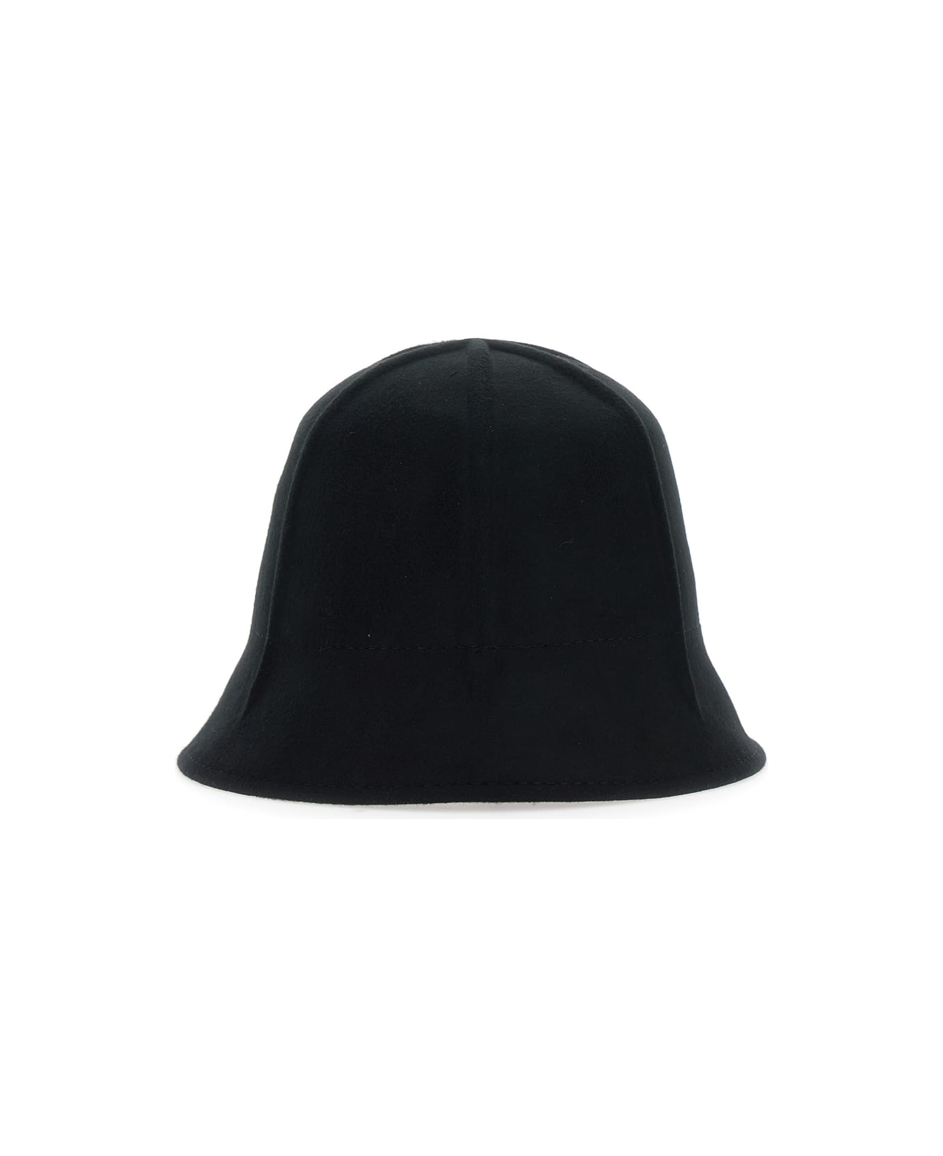 TwinSet Black Bucket Hat With Logo Plaque On The Front In Cotton Woman - Black
