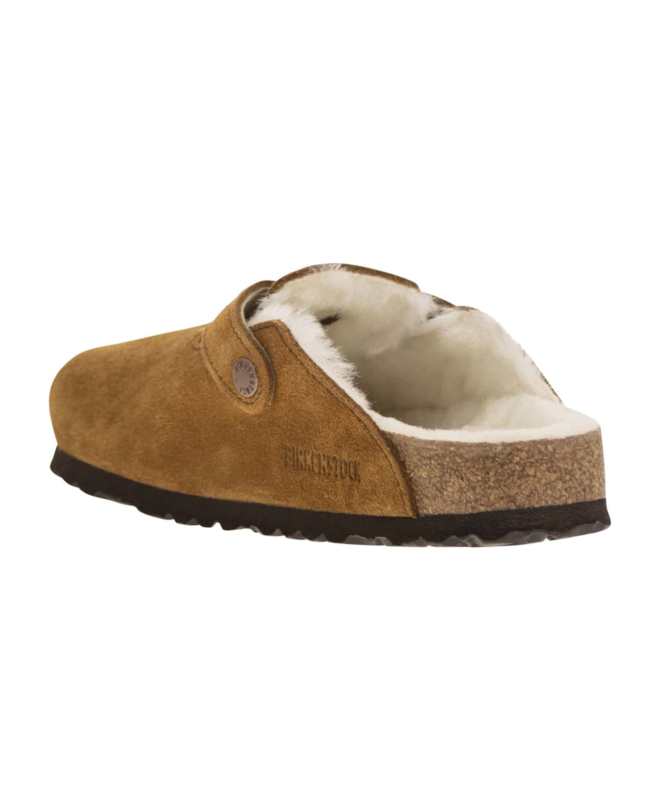 Birkenstock Boston - Sabot With Fur Lining - Brown