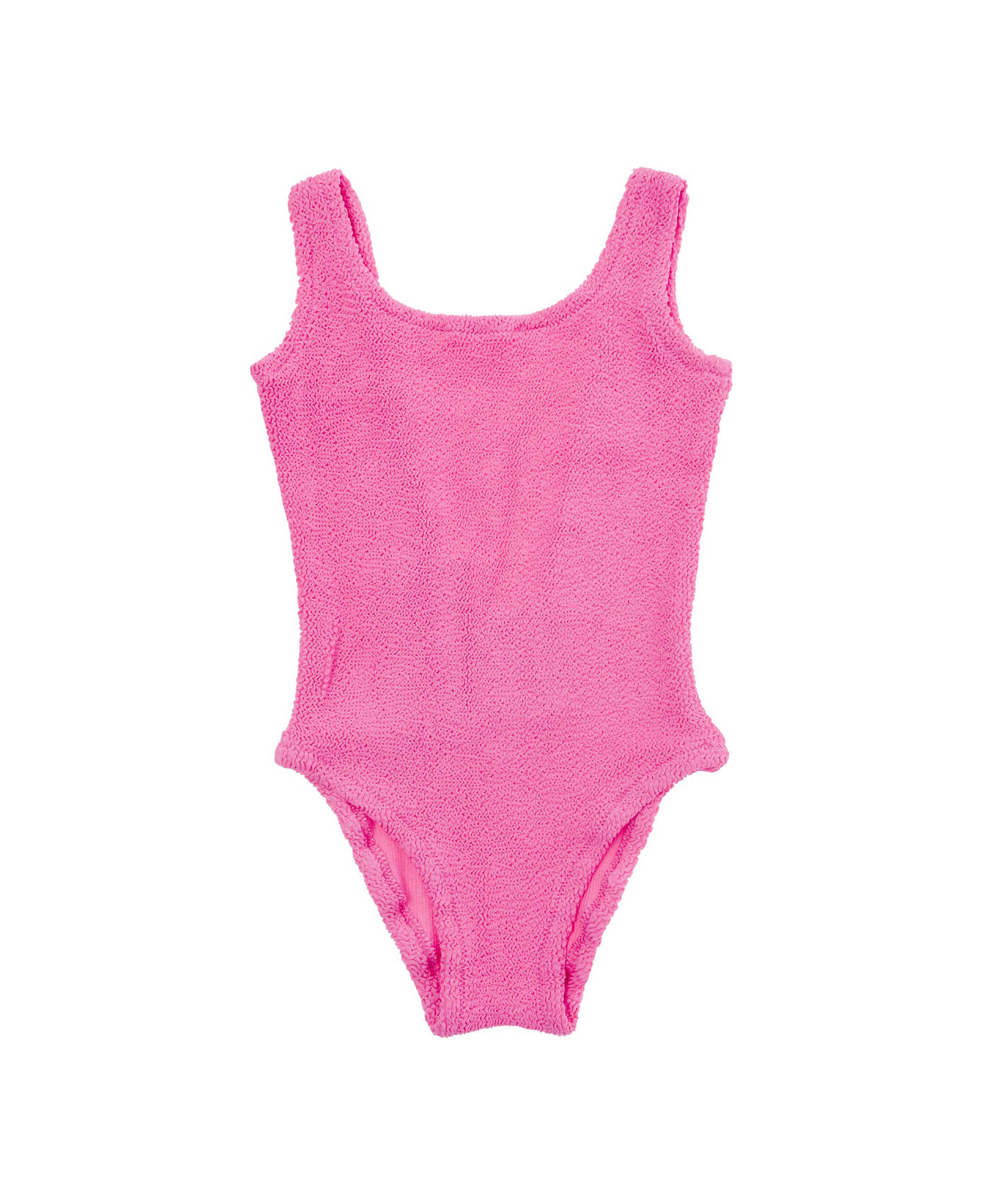 MC2 Saint Barth 'cara' Fuchsia One-piece Backless Swimsuit In Stretch Fabric Girl - Fuxia
