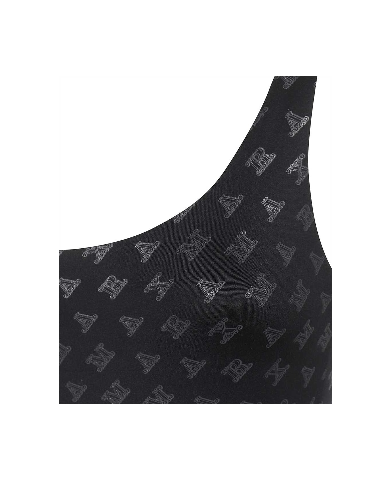 Max Mara One-piece Swimsuit With Logo - black
