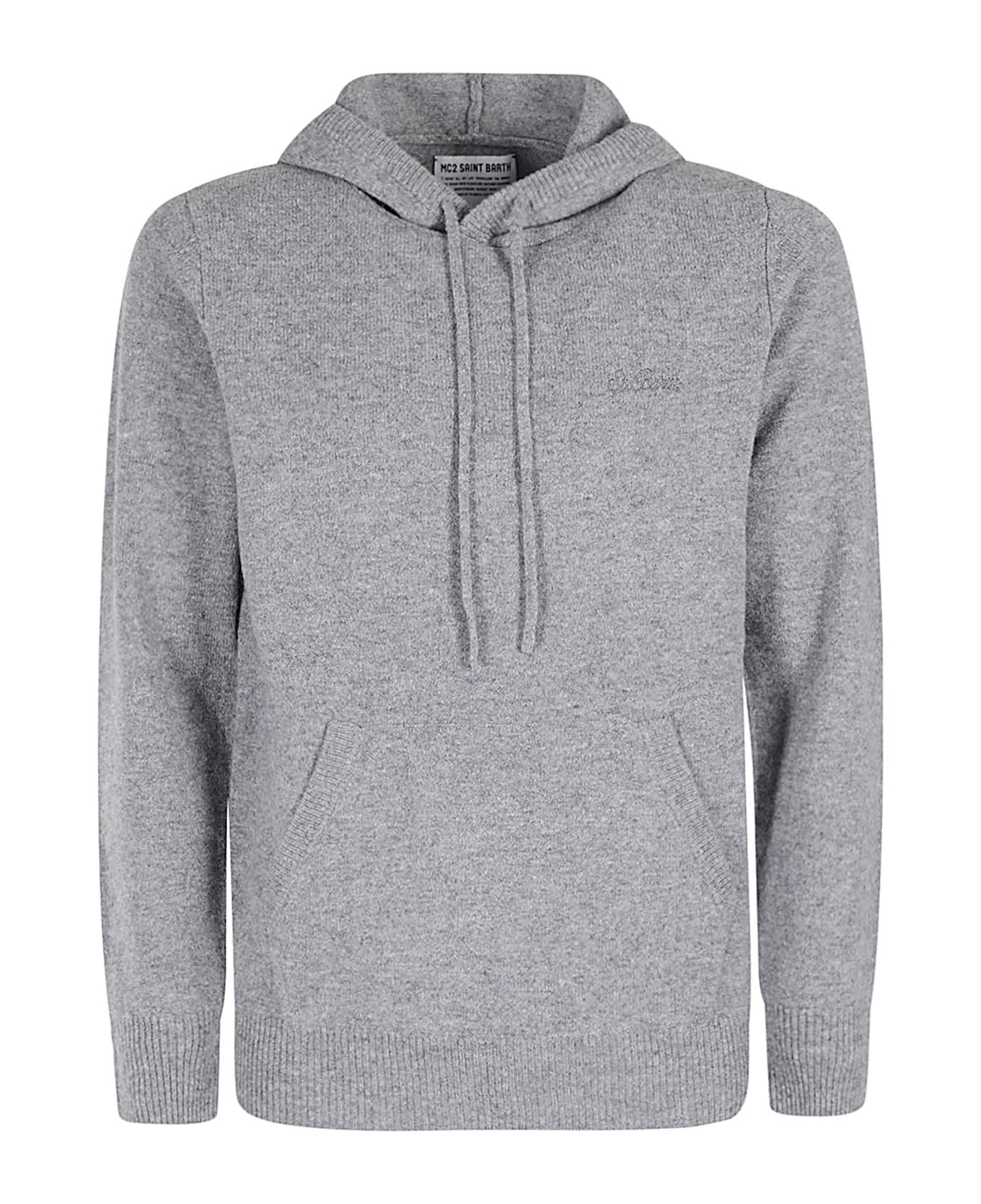 MC2 Saint Barth Maglia Hoodie Lambswool - M Grey Melange