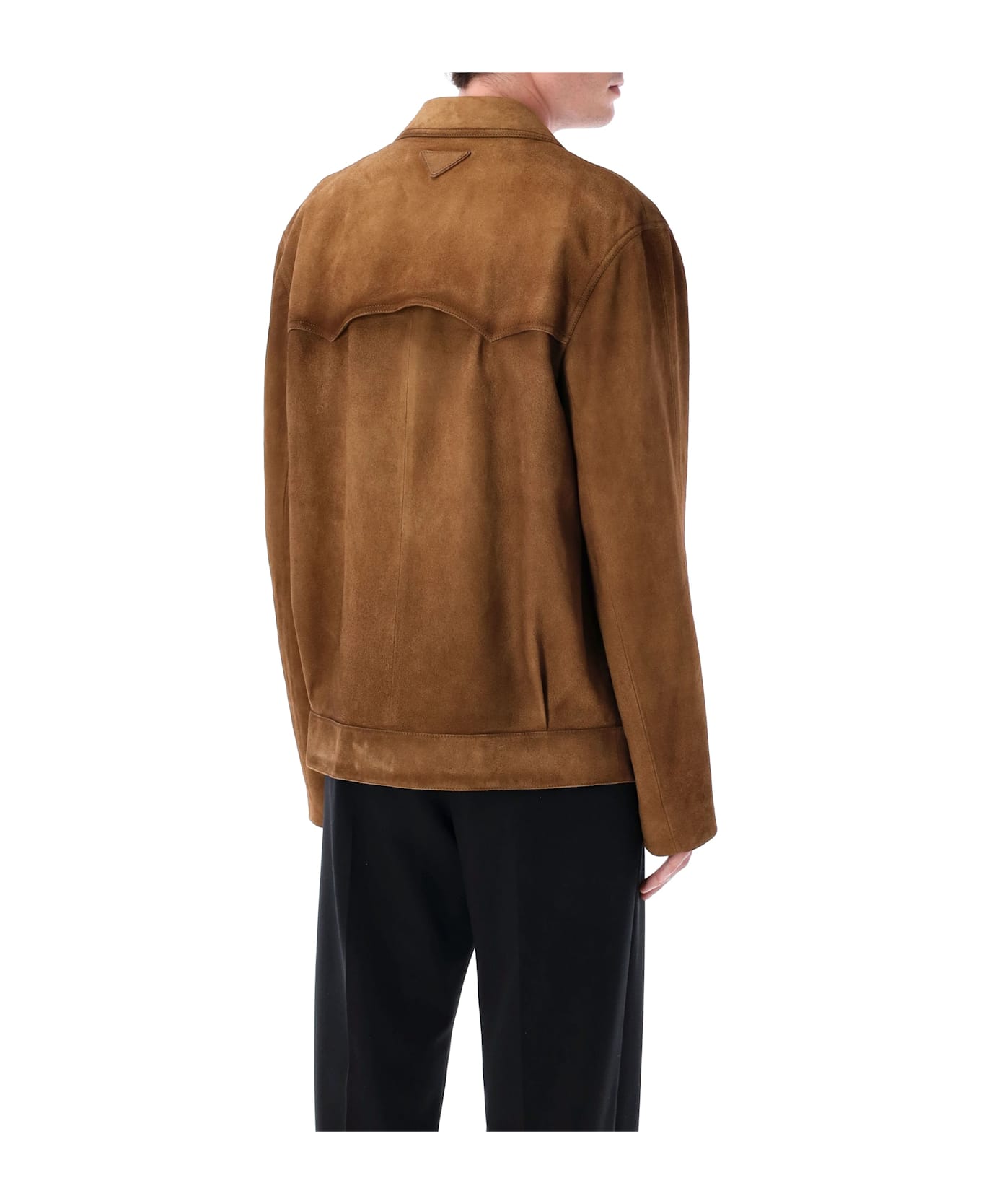 Prada Suede Jacket - TOBACCO