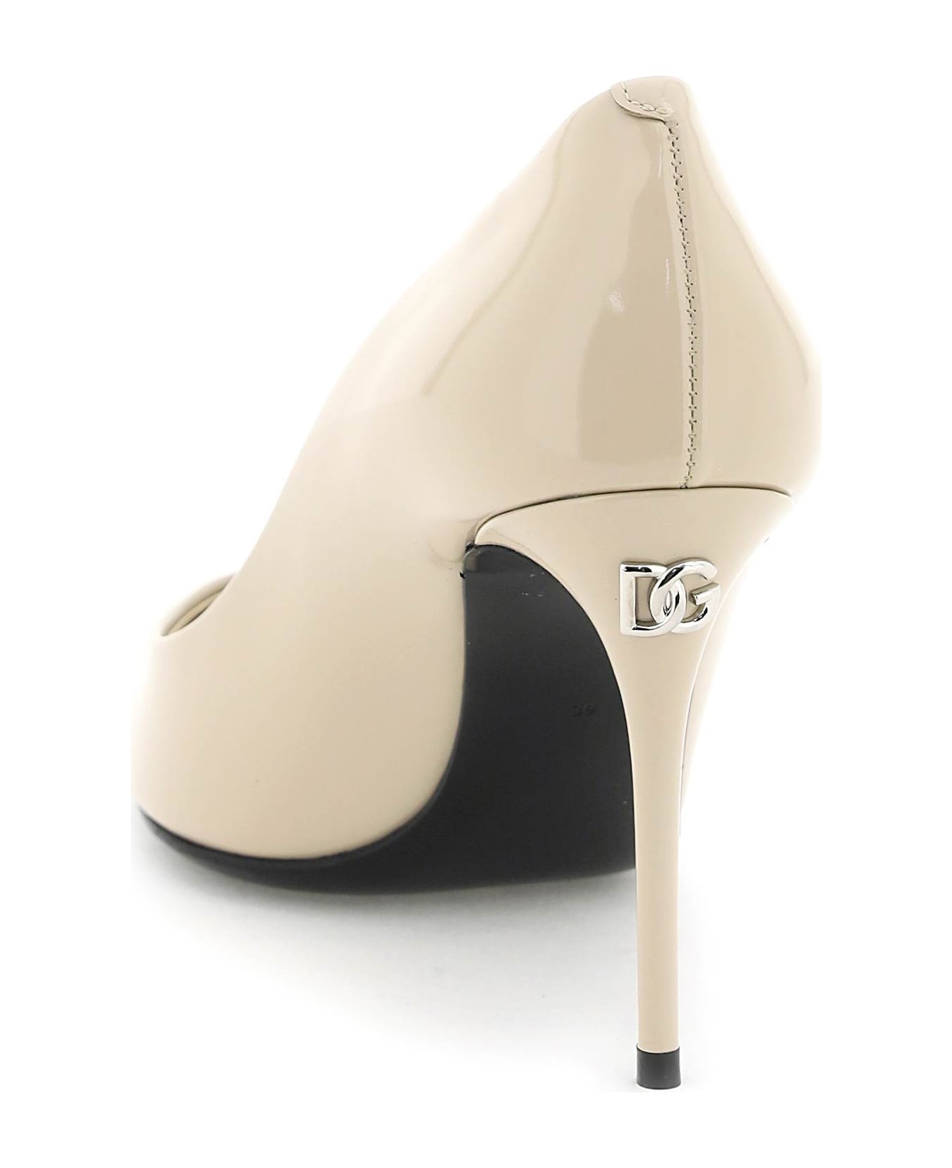 Dolce & Gabbana Patent Leather Pumps - BEIGE