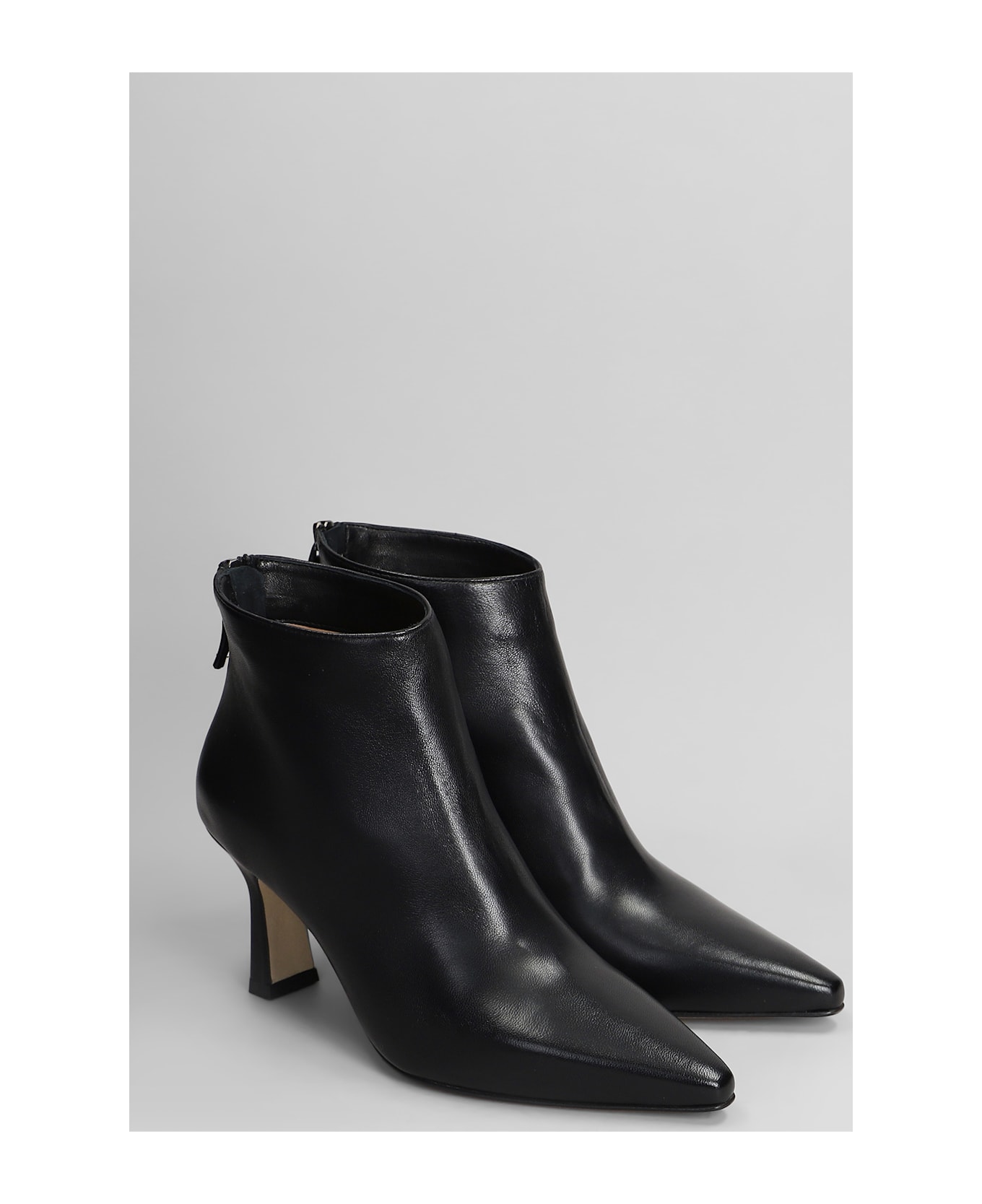 The Seller High Heels Ankle Boots In Black Leather - black