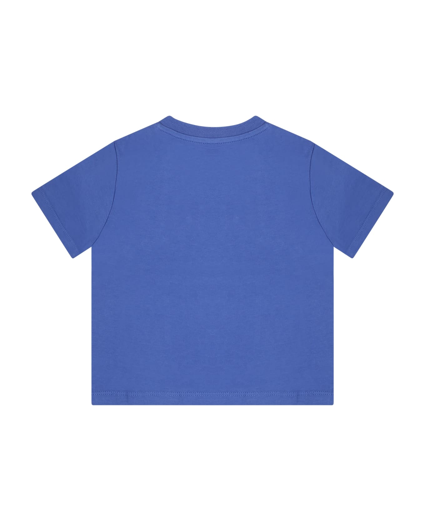 Ralph Lauren Blue T-shirt For Baby Boy With Pony - Blue
