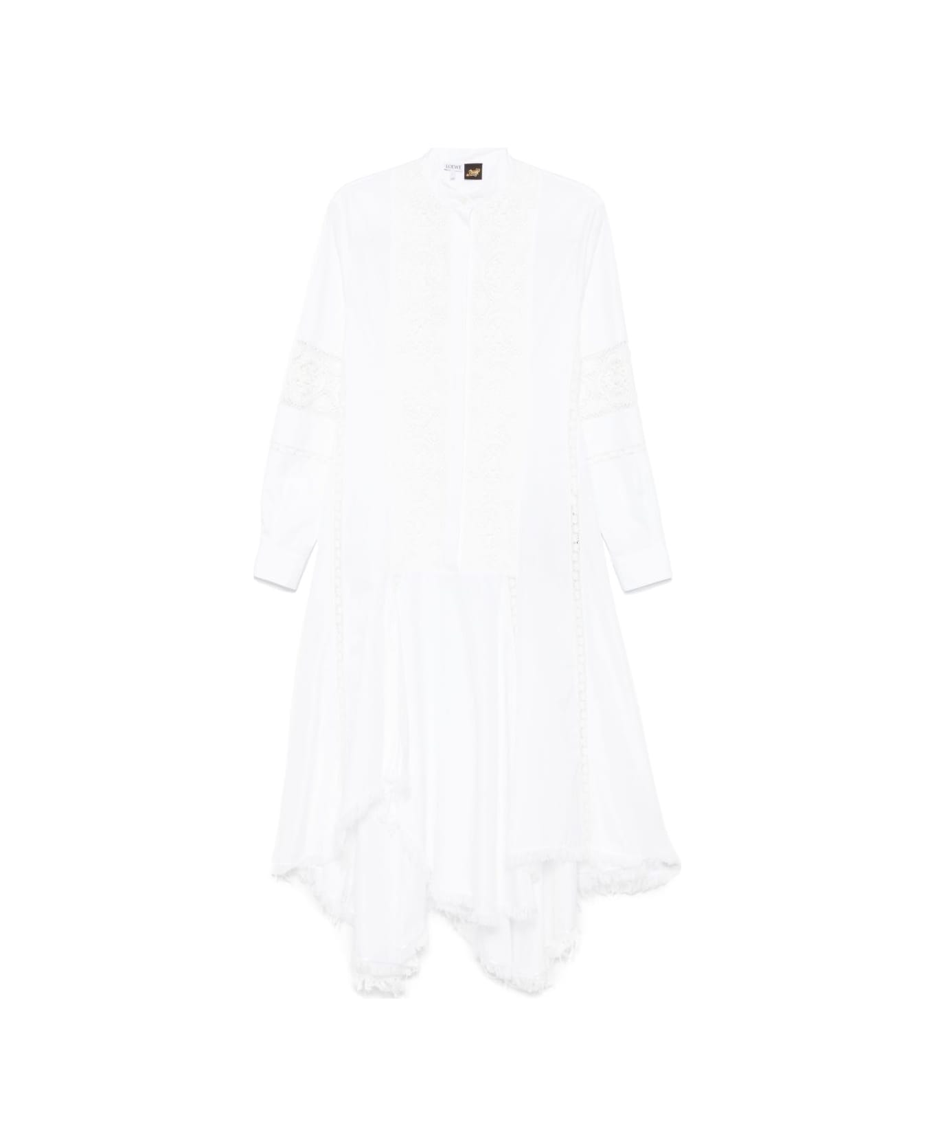 Loewe Cotton Chemisier Dress - White