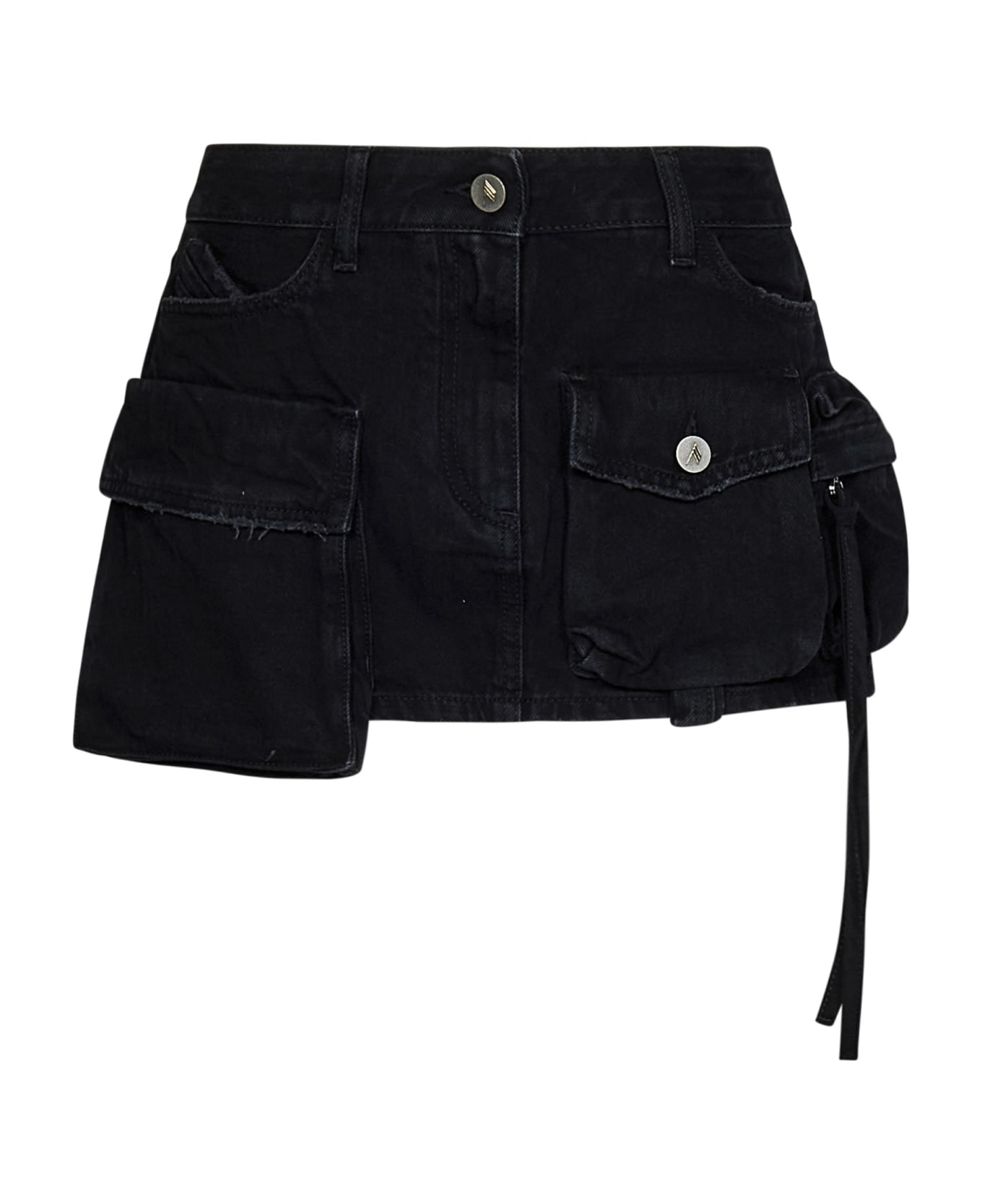 The Attico Fay Mini Denim Skirt - Black スカート