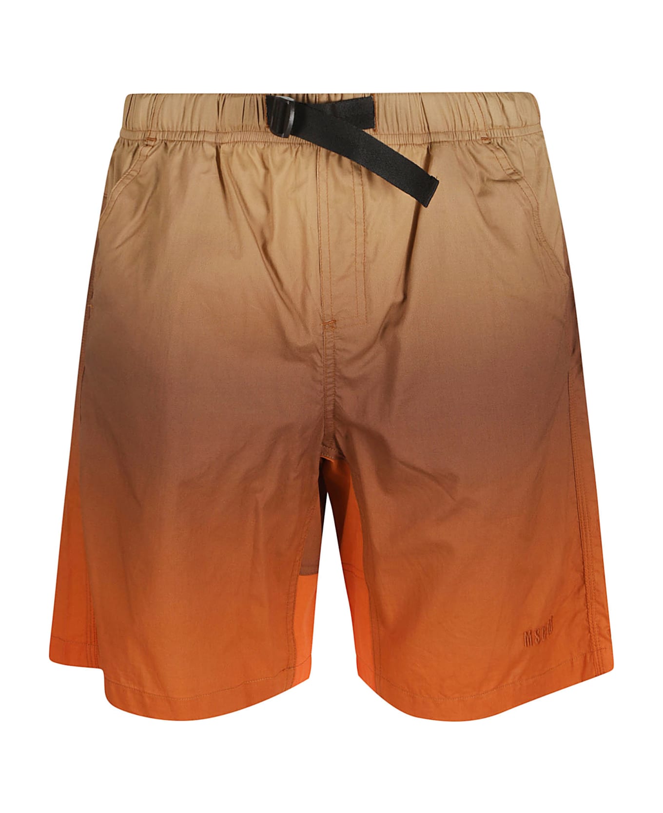 MSGM Strapped Shorts - Beige/Orange