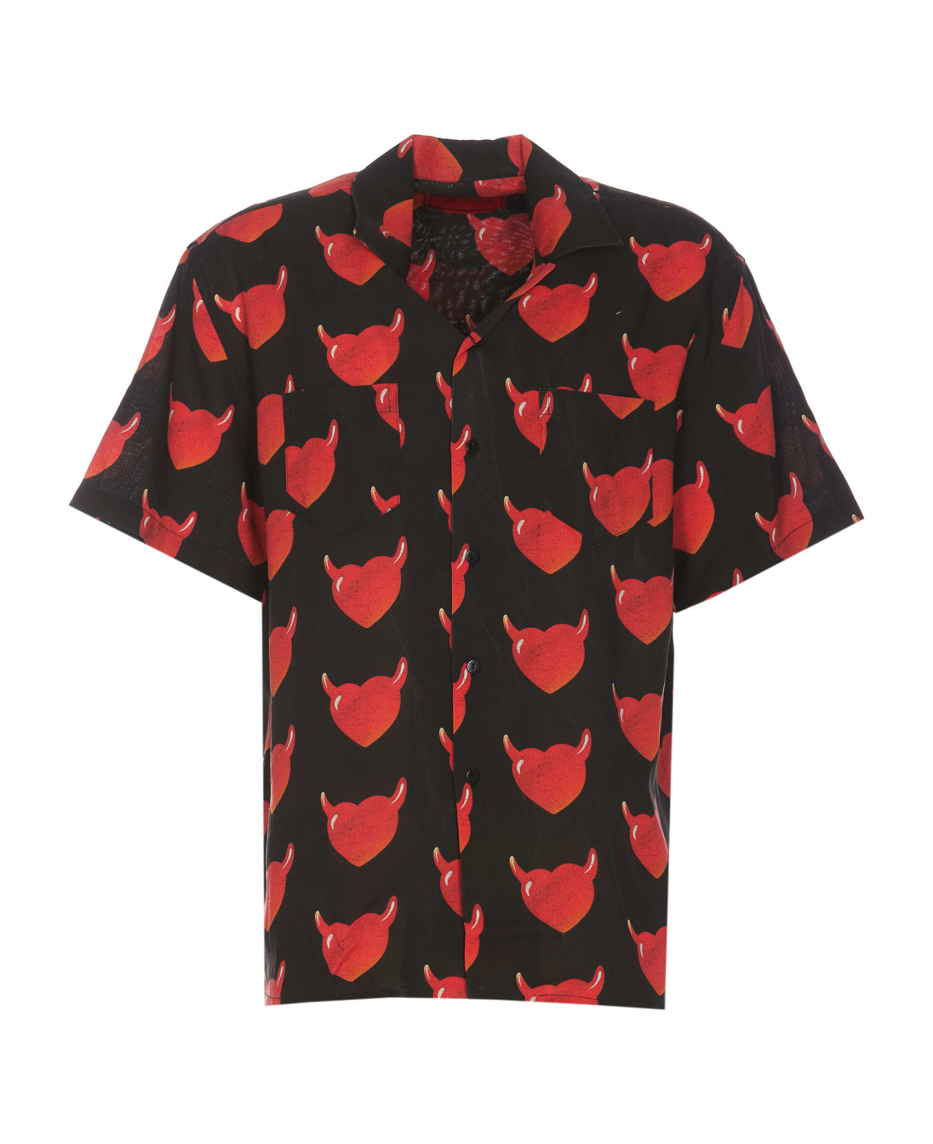 Vision of Super Vos Hearts Shirt - BLACK/RED