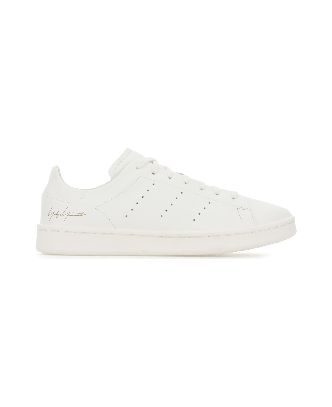Adidas White Nappa Leather Sneakers - CORE WHITE CORE WHITE TALC