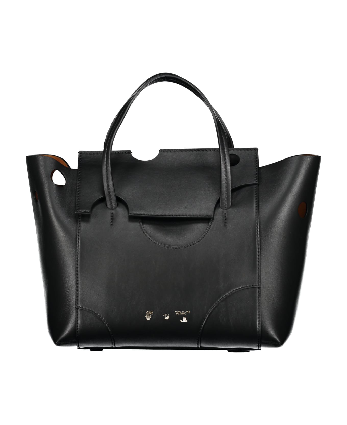 Off-White Leather Tote - black トートバッグ