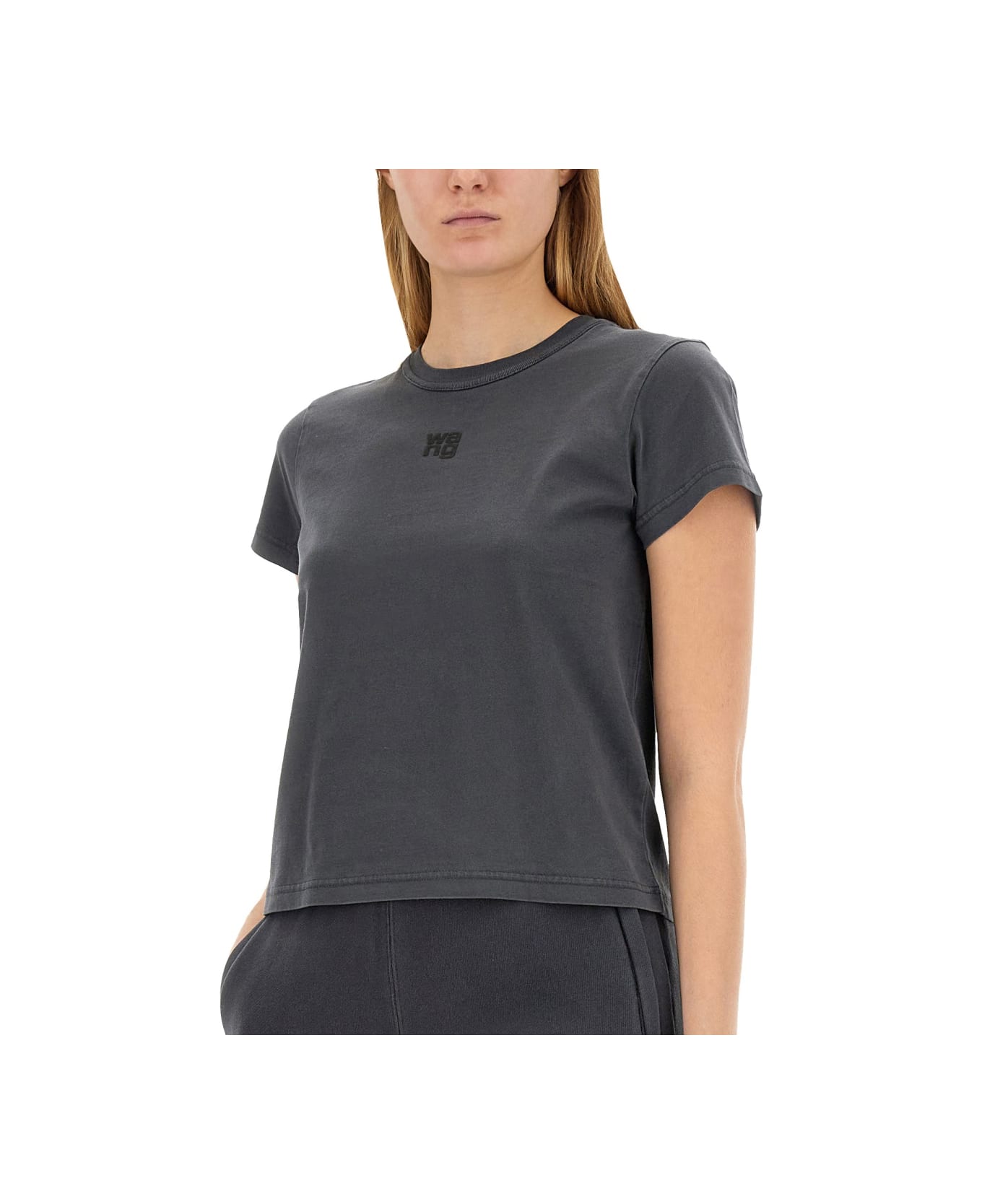 T by Alexander Wang Essential Shrunk T-shirt - CHARCOAL Tシャツ