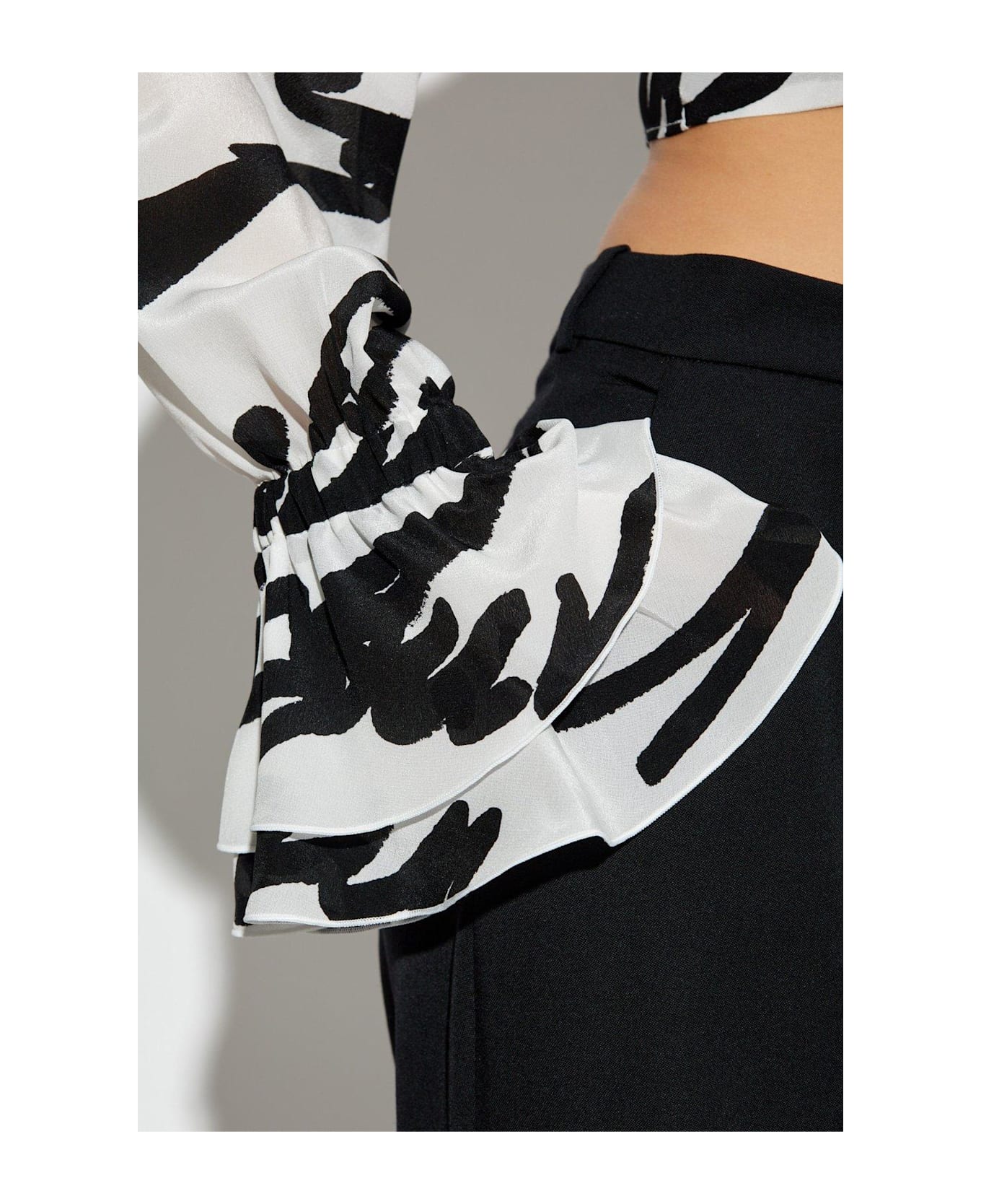 Balmain Love Letter Ruffled Skirt - white