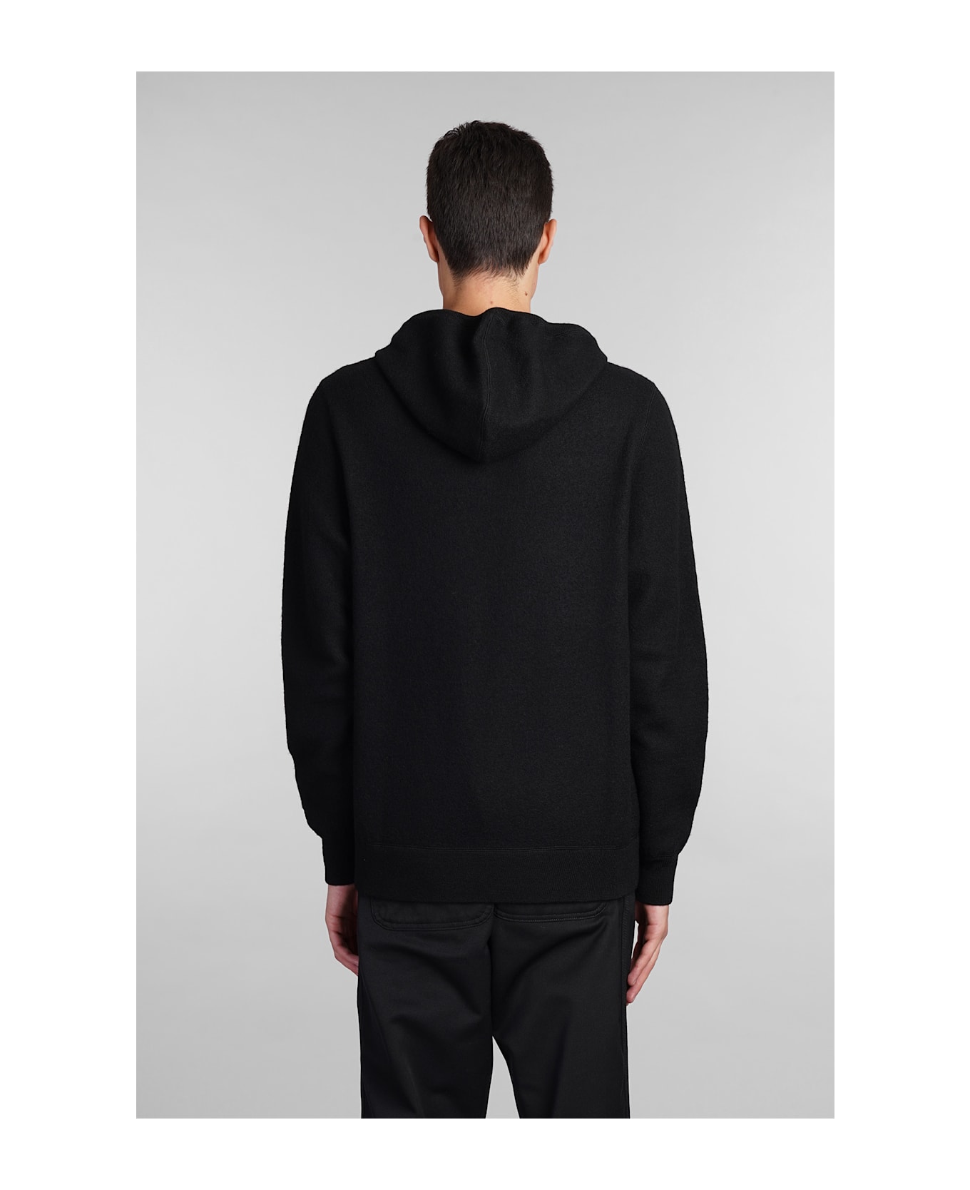 MC2 Saint Barth Jake Hood Knitwear In Black Wool - black