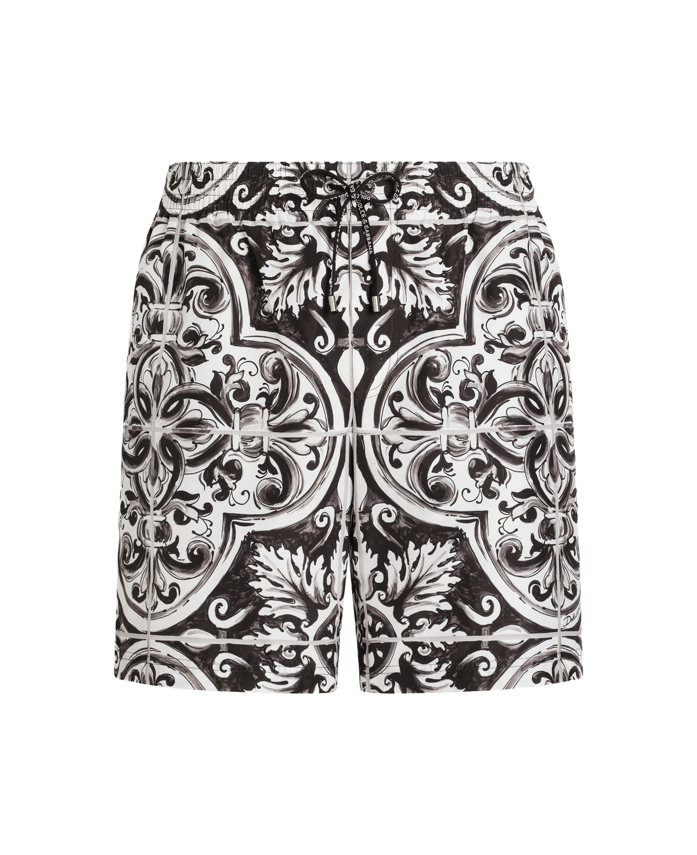Dolce 
Gabbana Swim Trunks With Pochette - MAIOLICA 2L NERO