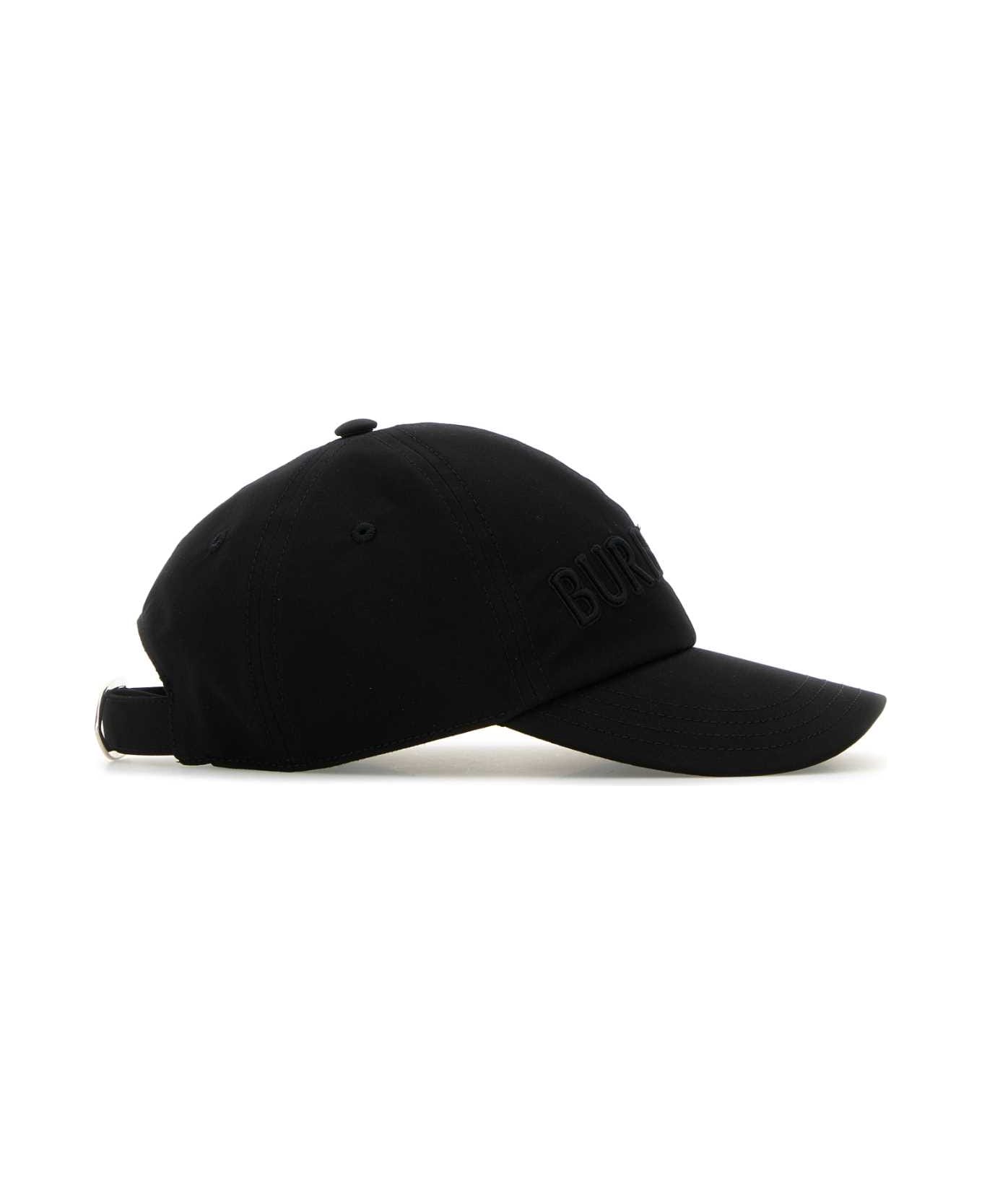 Burberry Black Cotton Baseball Cap - BLACK