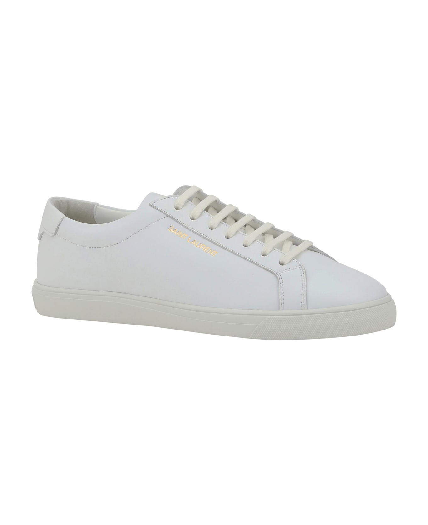 Saint Laurent Leather Sneakers - Bianco スニーカー