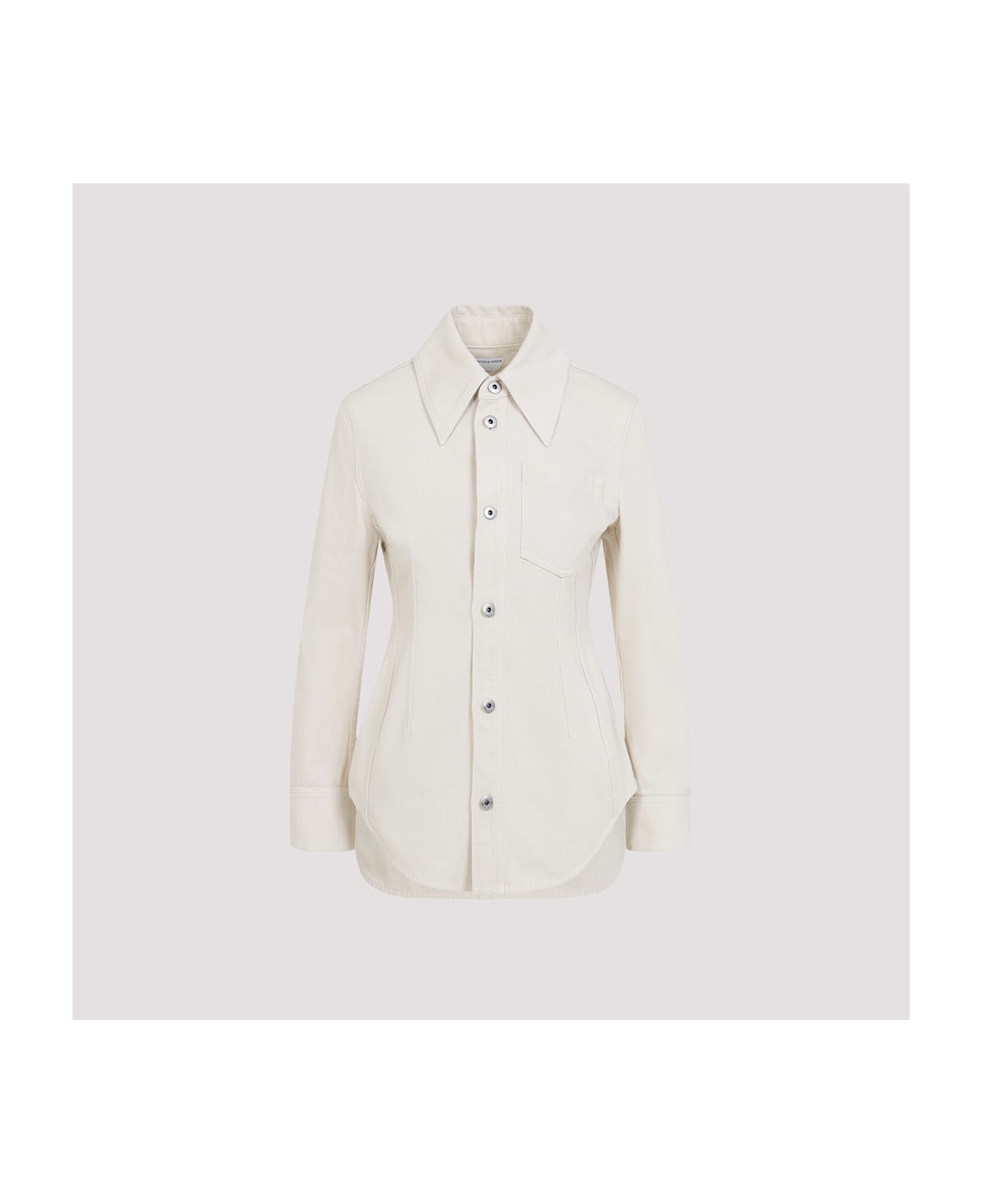 Bottega Veneta Beige Cotton Denim Jacket - Pale Meringue