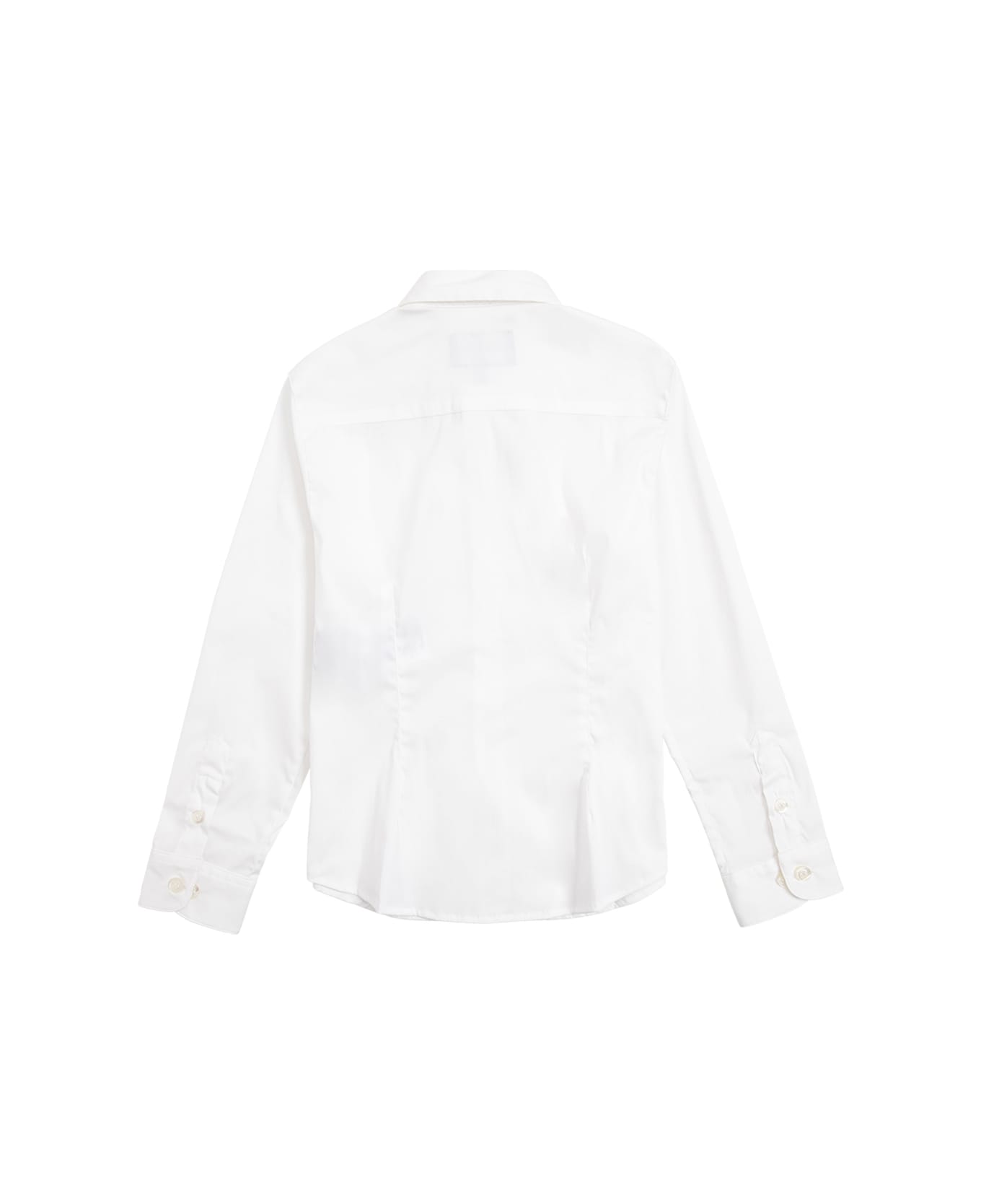 Emporio Armani White Cotton Poplin Shirt - Bianco ottico シャツ