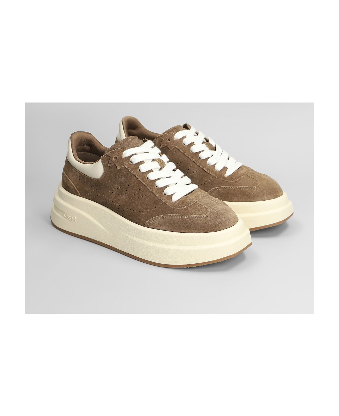 Ash Idol Sneakers In Taupe Suede - taupe
