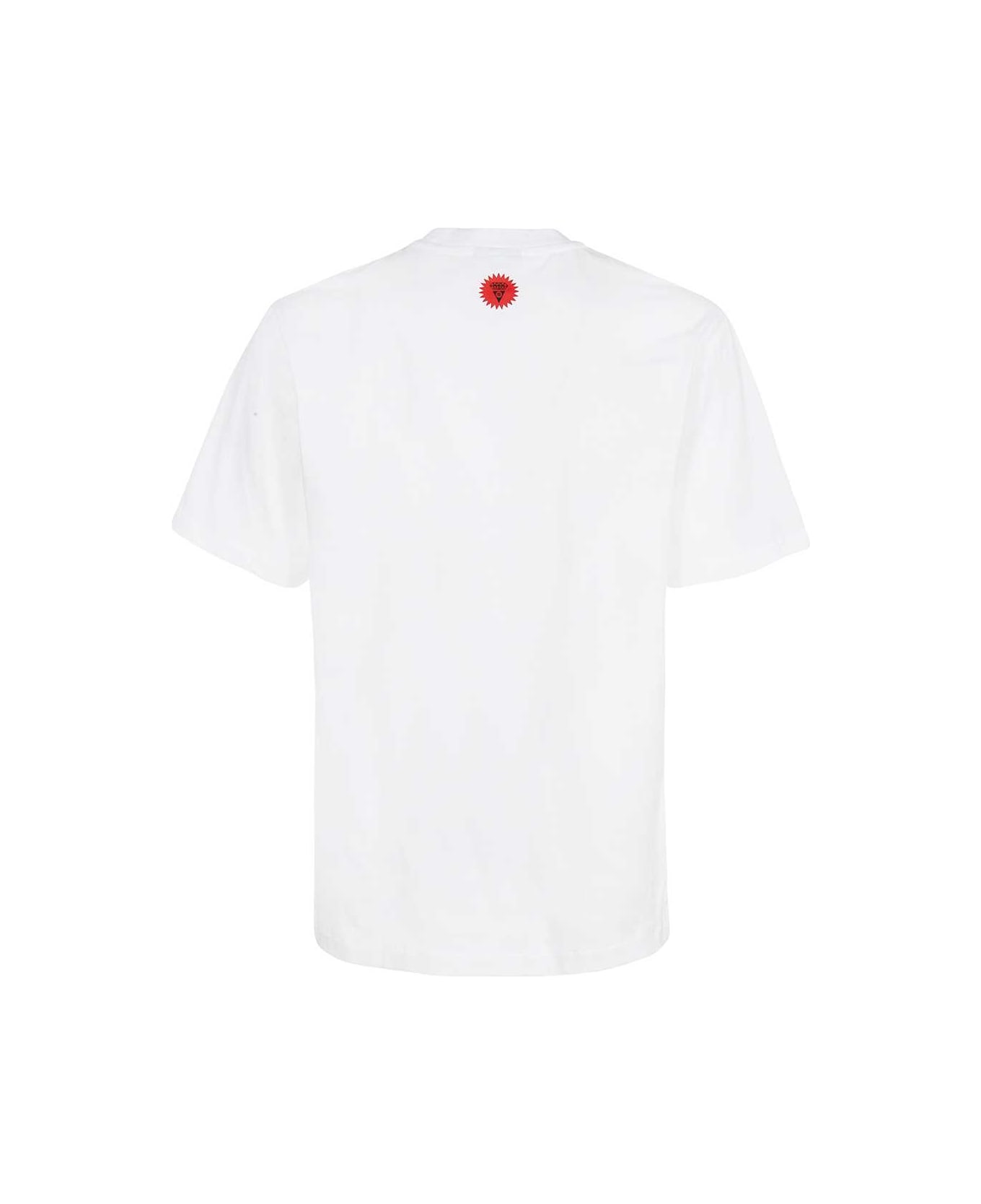 Icecream Printed Cotton T-shirt - White シャツ