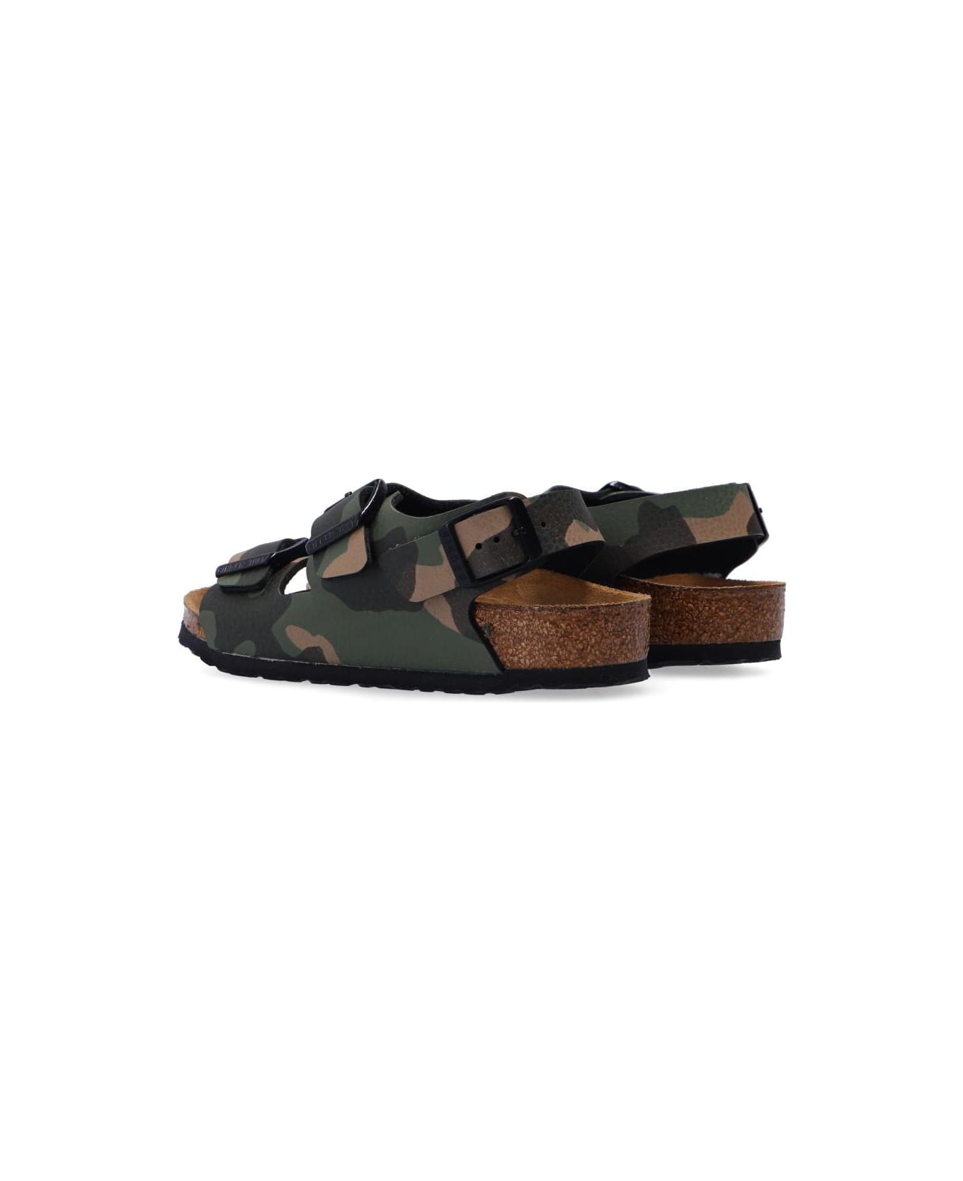 Birkenstock 'milano Kinder' Sandals - Soil Camouflage Green シューズ