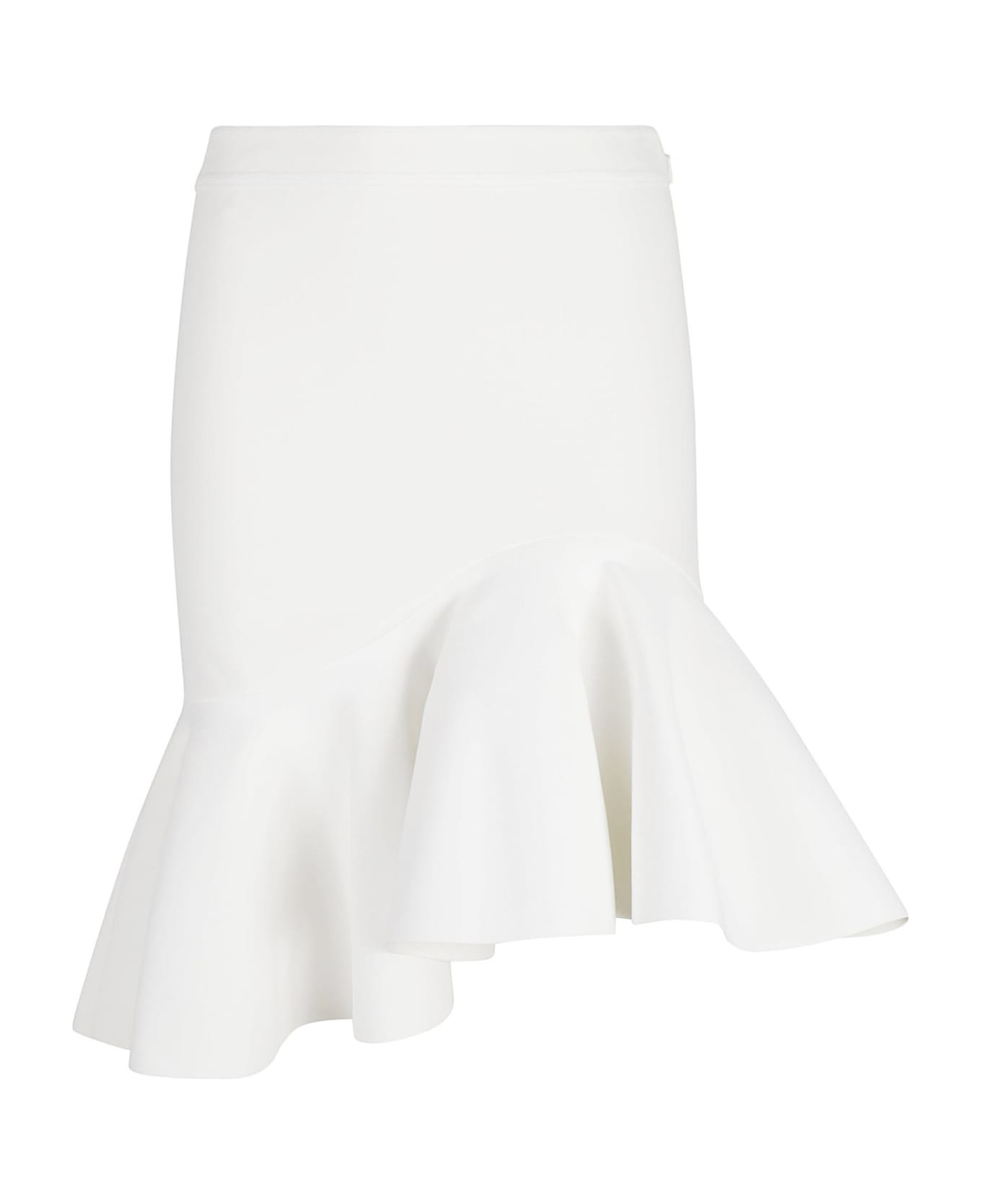 Alexander McQueen Ruffle Skirt - Optic White