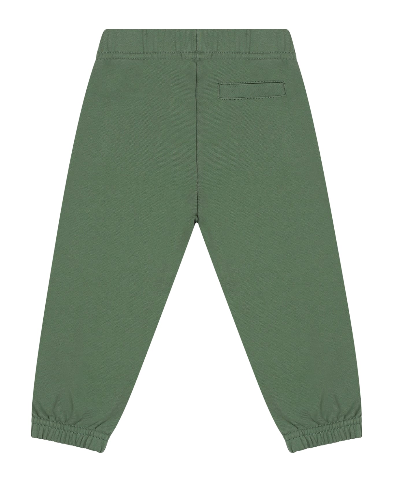 Palm Angels Green Trousers For Babykids With Logo - Green