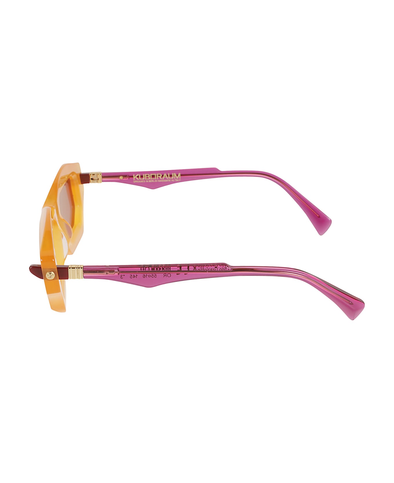 Kuboraum Square Thick Sunglasses - Pink/Black