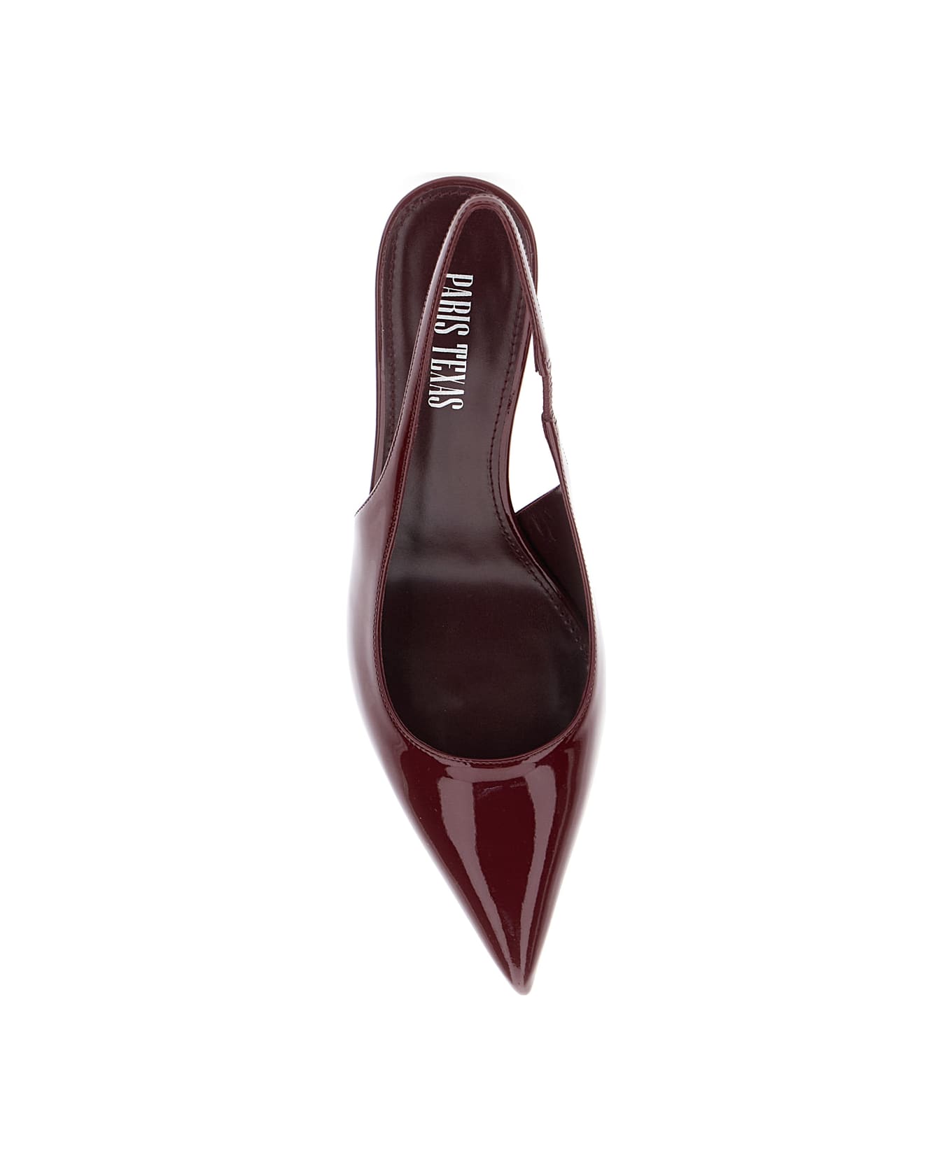 Paris Texas 'lidia' Bordeaux Slingback Pumps With High Stiletto Heel In Patent Leather Woman - Bordeaux