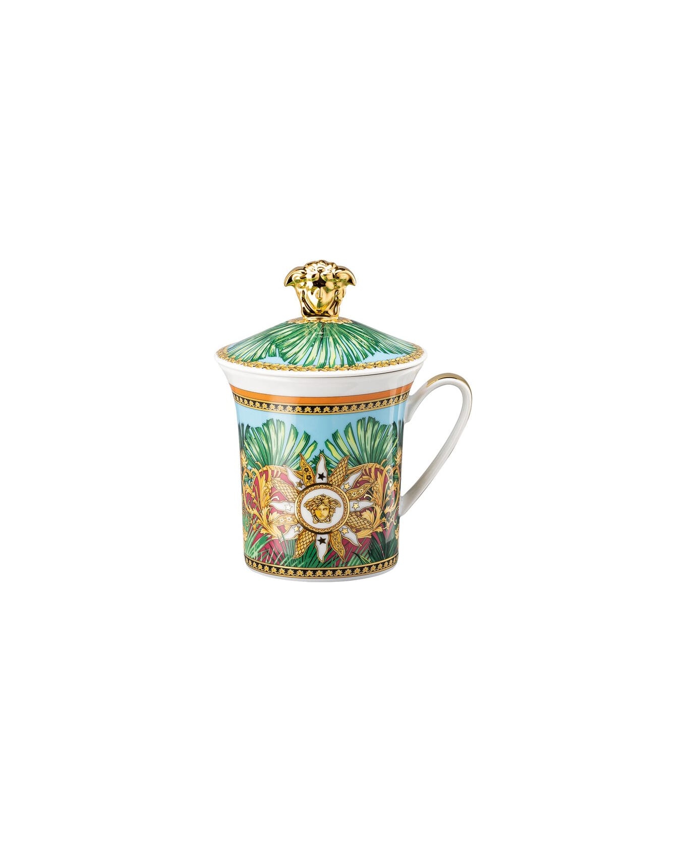 Versace Mug Con Coperchio Jungle Animalier - Multicolor