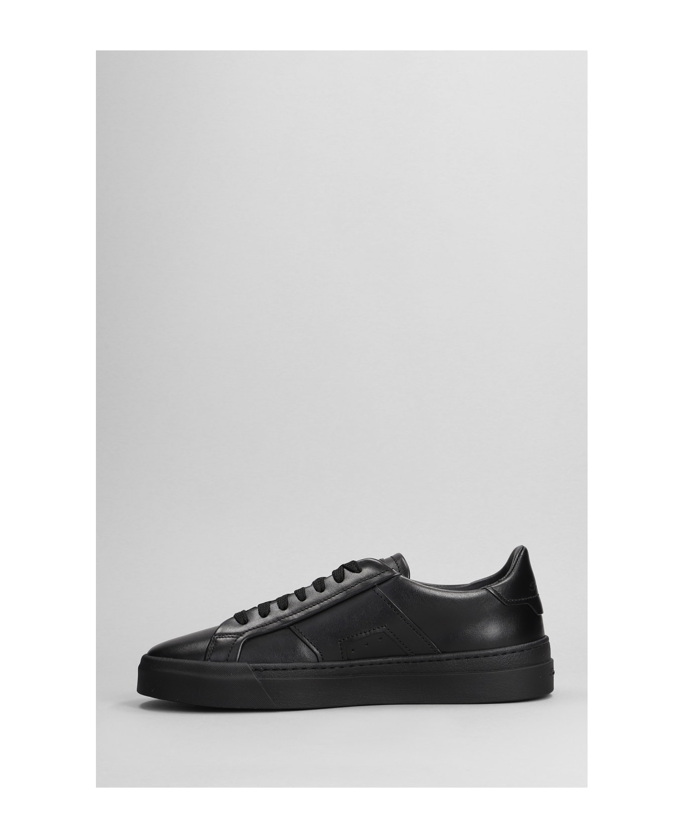 Santoni Dbs3 Sneakers In Black Leather - black