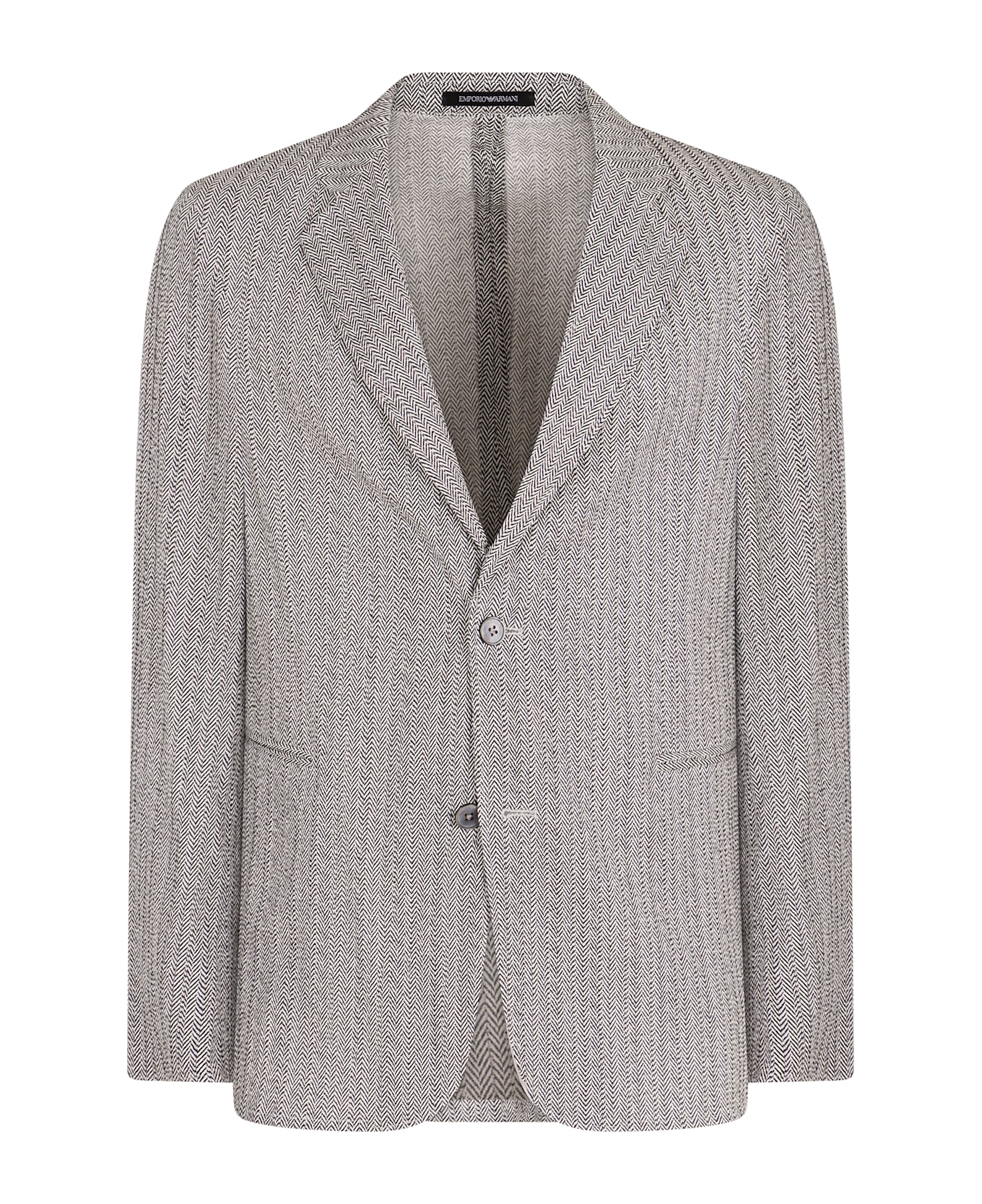 Emporio Armani Single-breasted Two-button Jacket - grey