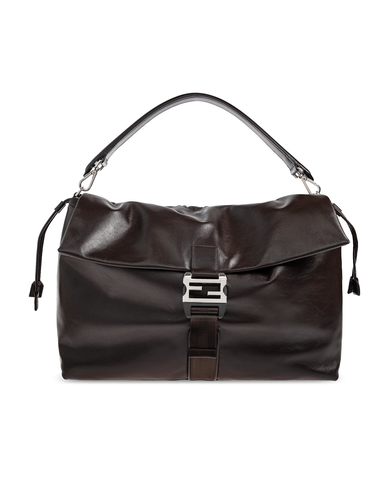 Fendi 'flux Maxi Messenger' Shoulder Bag - A Chocolate Palladio
