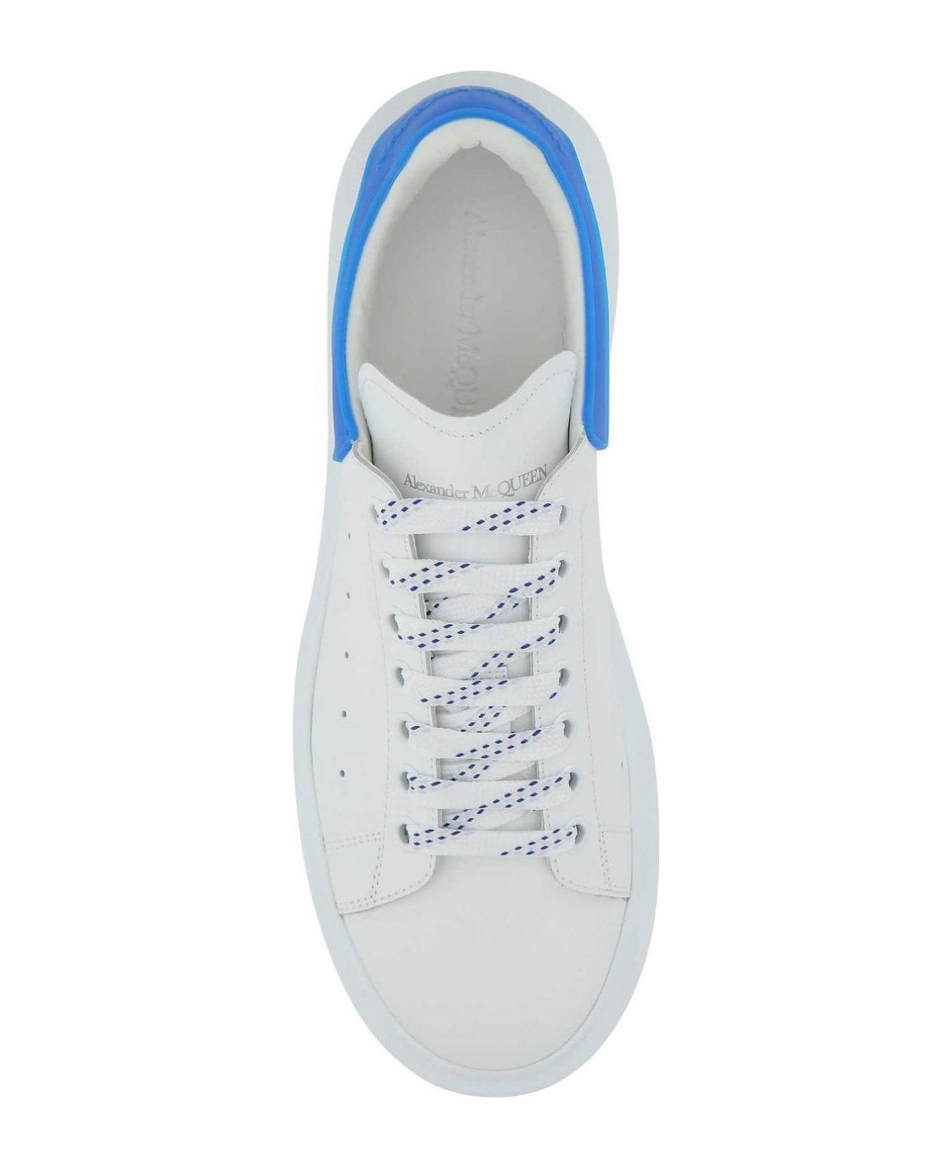 Alexander McQueen Logo Detailed Lace-up Sneakers - White/blue
