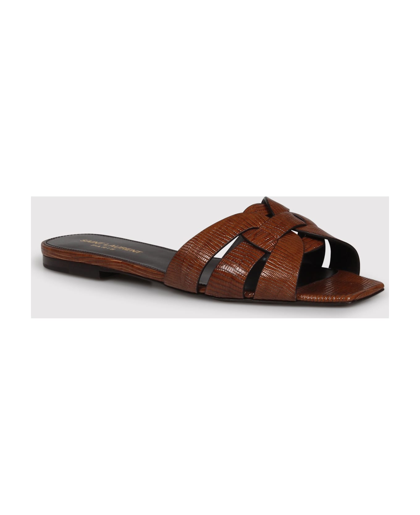 Saint Laurent Tribute Sandal - Brown