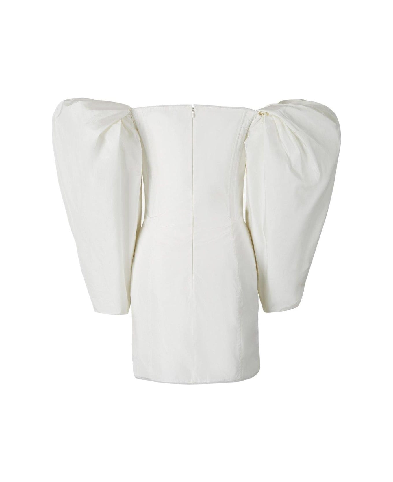 Jacquemus La Robe Taffetas Draped Mini Dress - White トップス